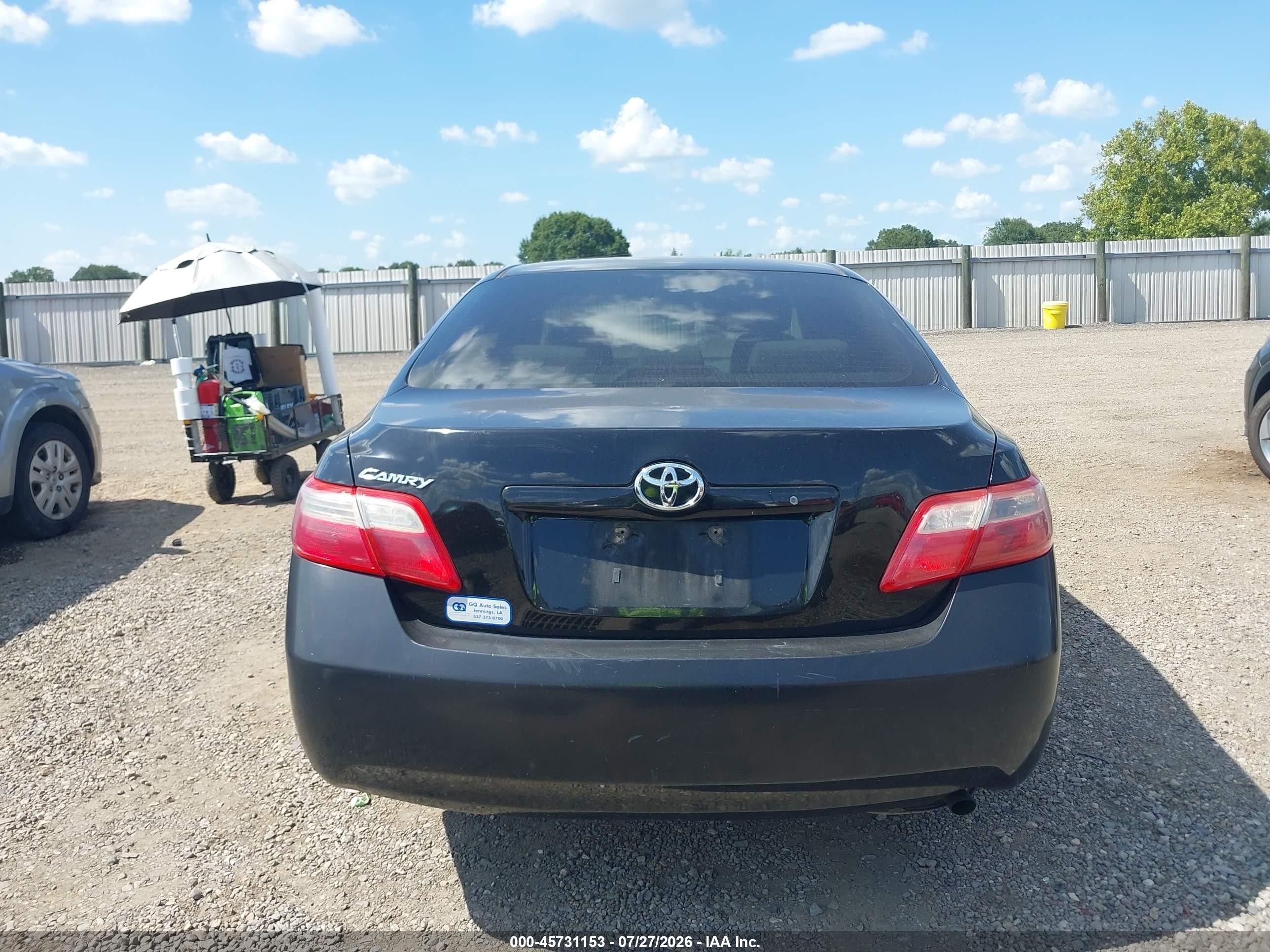2008 Toyota Camry   Black vin: 4T1BE46K88U233134