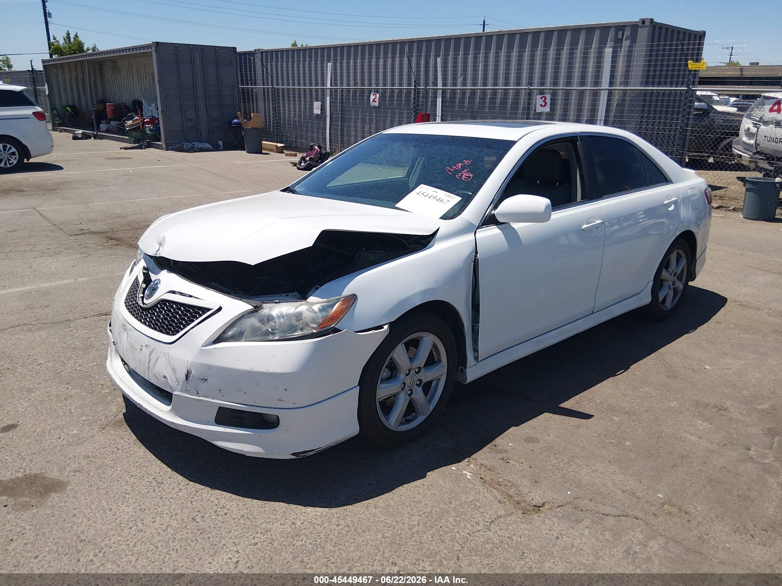 2008 Toyota Camry Se White vin: 4T1BE46K88U754130