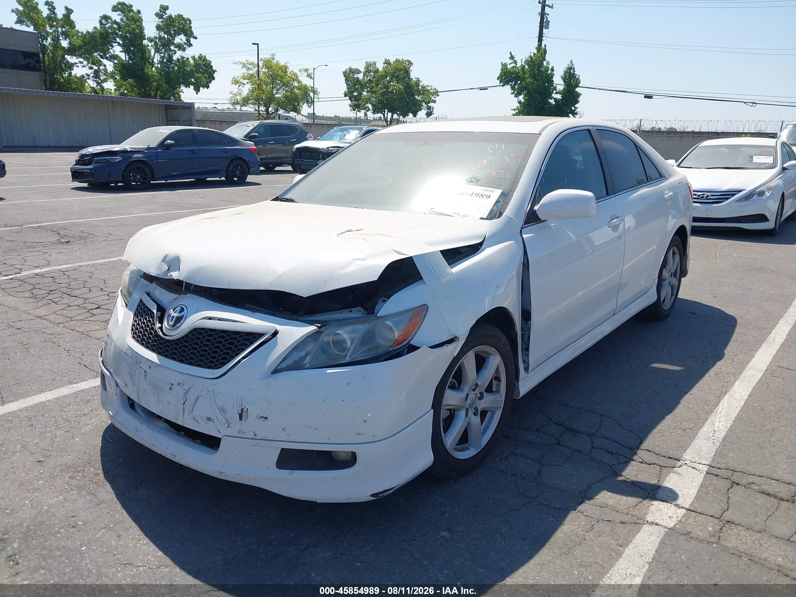 2008 Toyota Camry Se White vin: 4T1BE46K88U754130