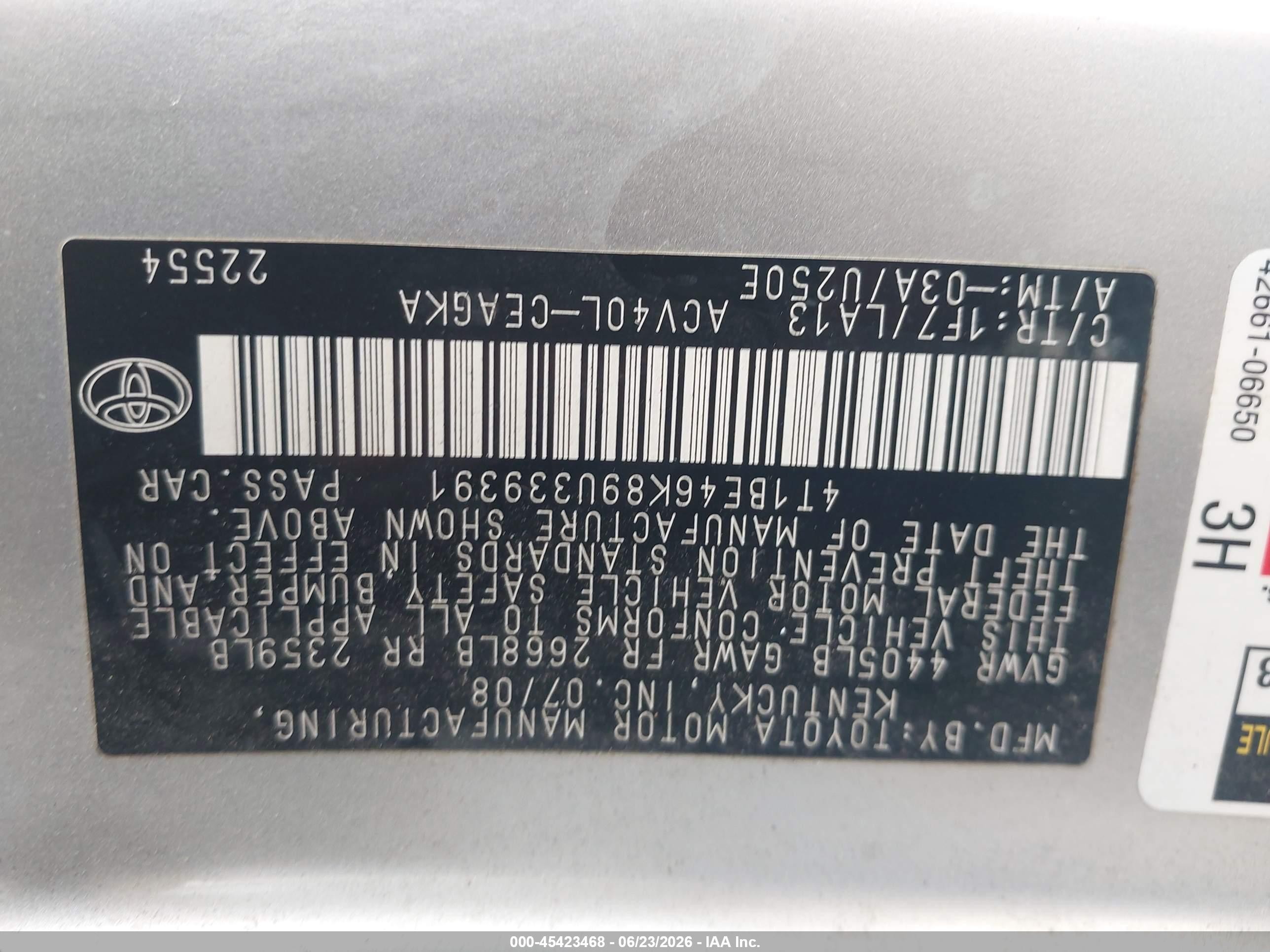 2009 Toyota Camry Xle Silver vin: 4T1BE46K89U339391