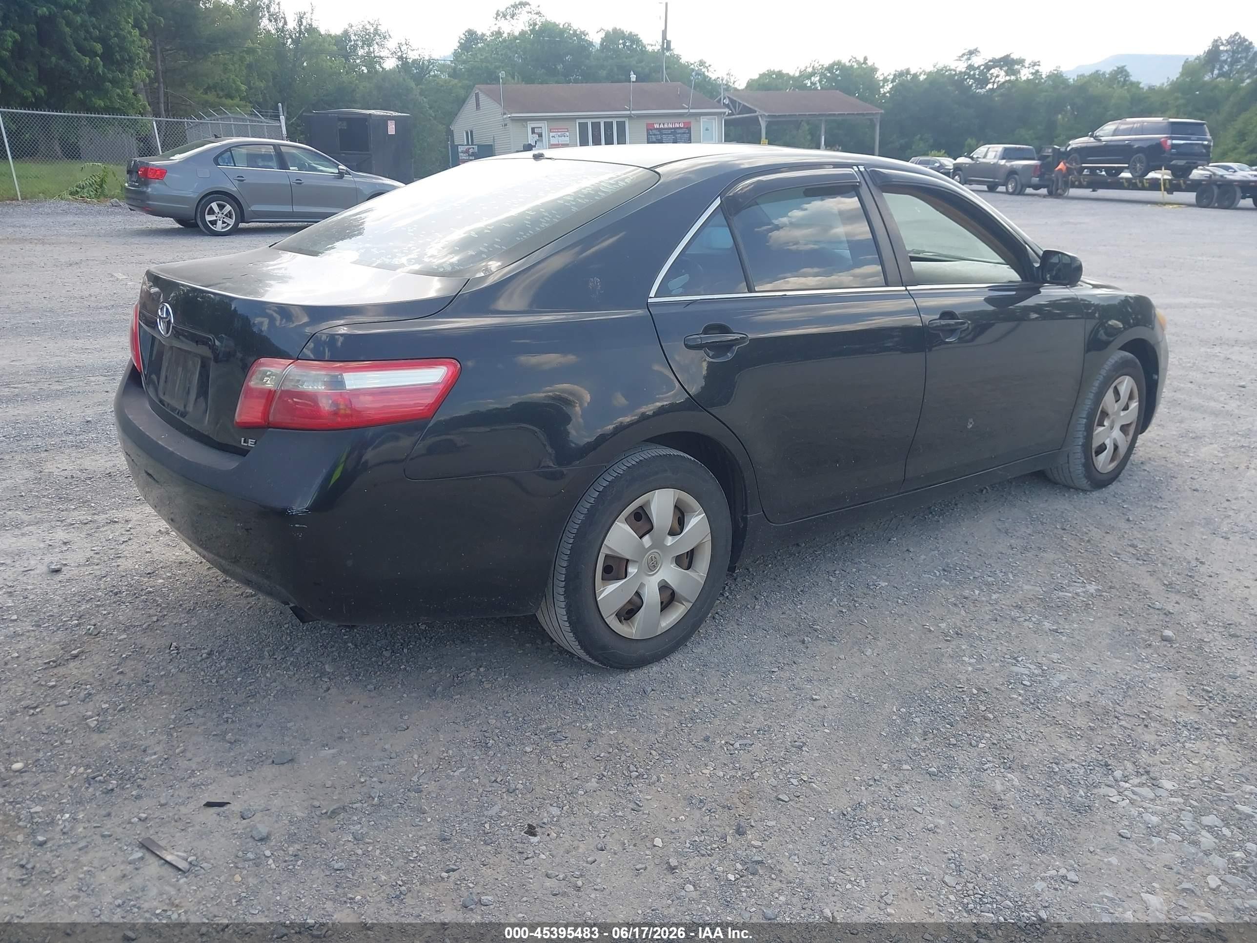 2009 Toyota Camry Le Black vin: 4T1BE46K89U345630