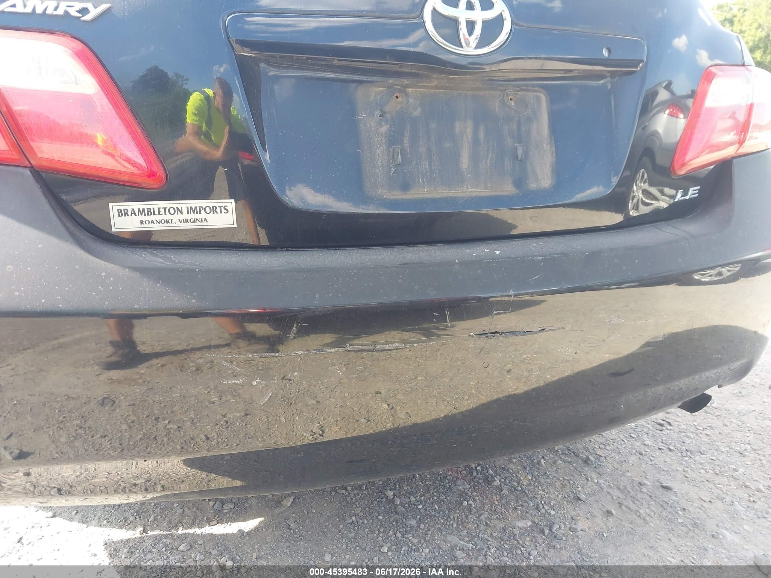 2009 Toyota Camry Le Black vin: 4T1BE46K89U345630