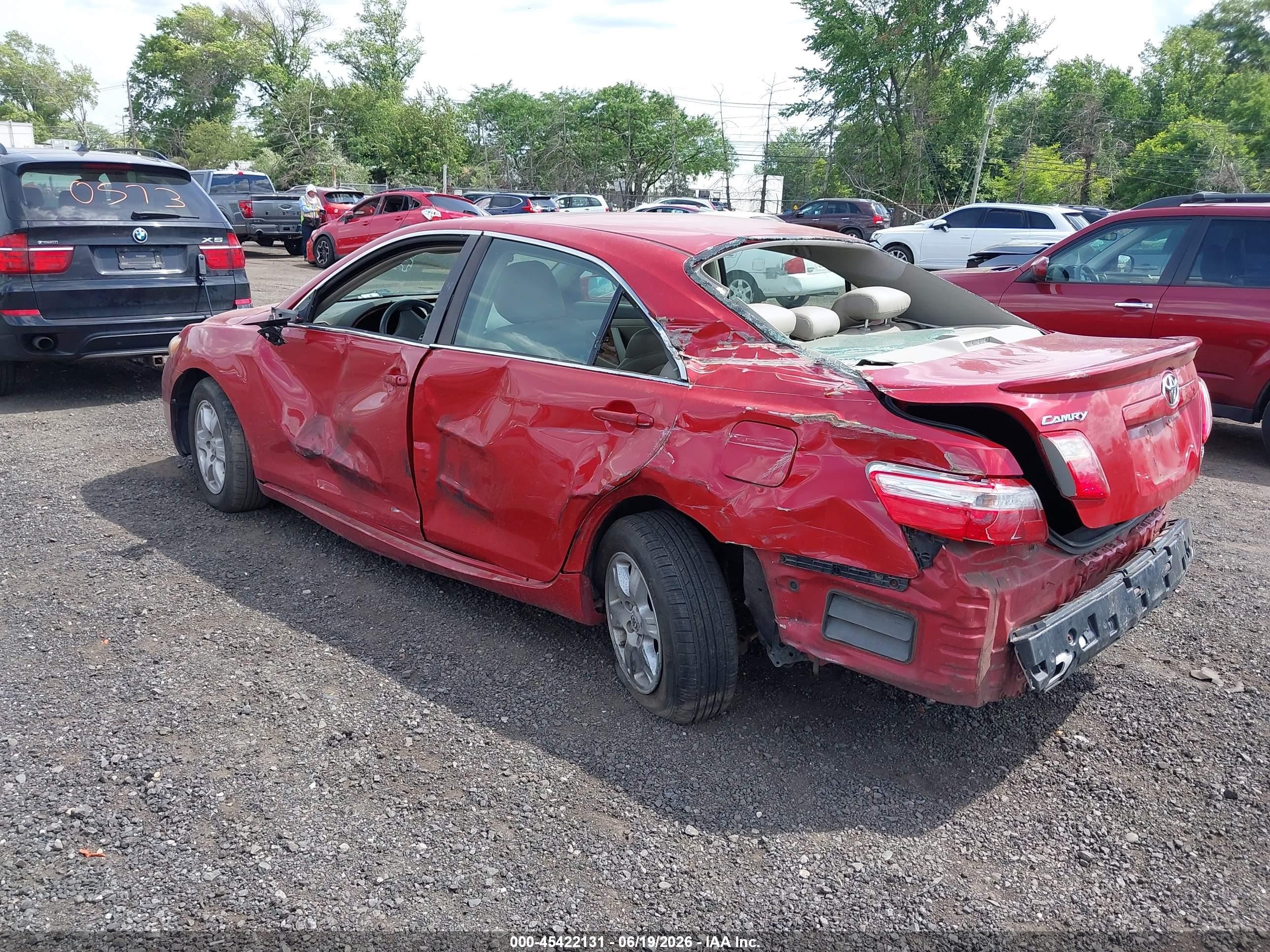 2009 Toyota Camry Le Red vin: 4T1BE46K89U384993
