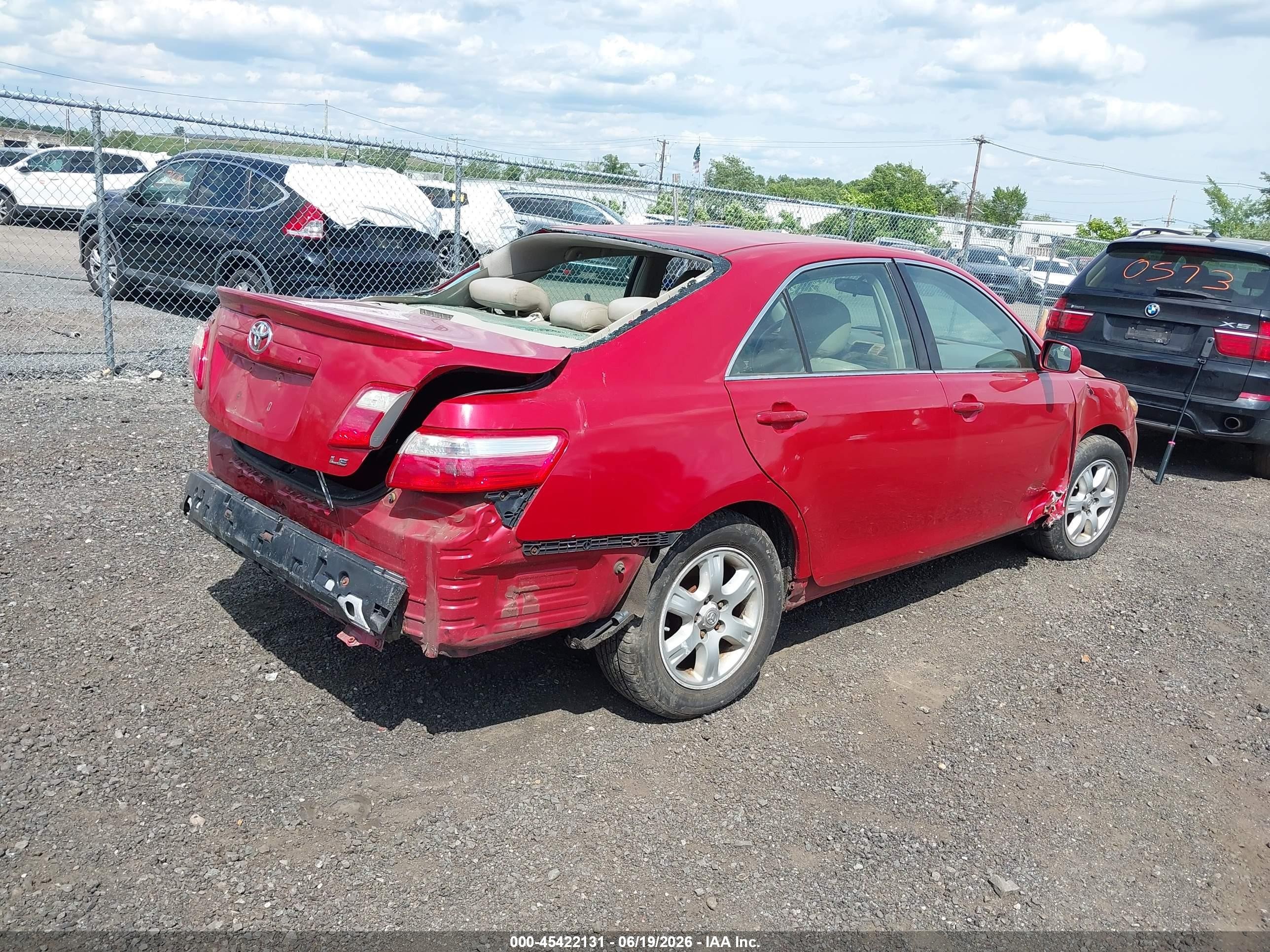 2009 Toyota Camry Le Red vin: 4T1BE46K89U384993