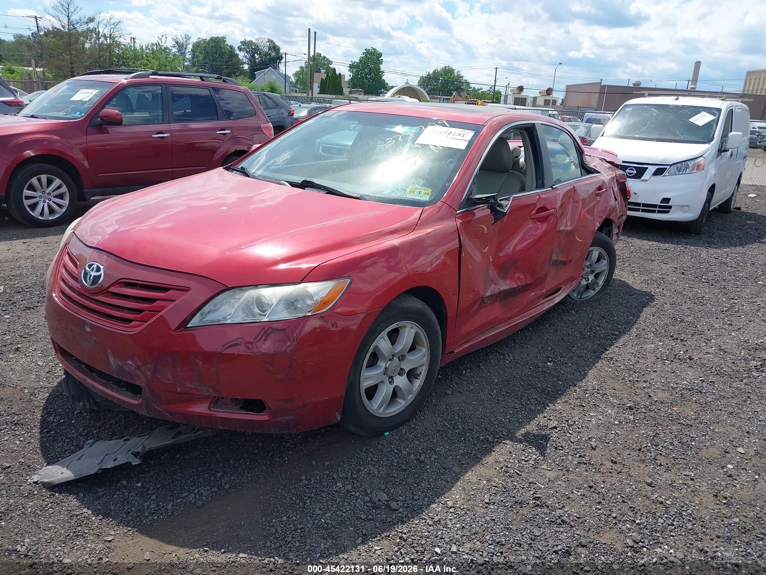 2009 Toyota Camry Le Red vin: 4T1BE46K89U384993