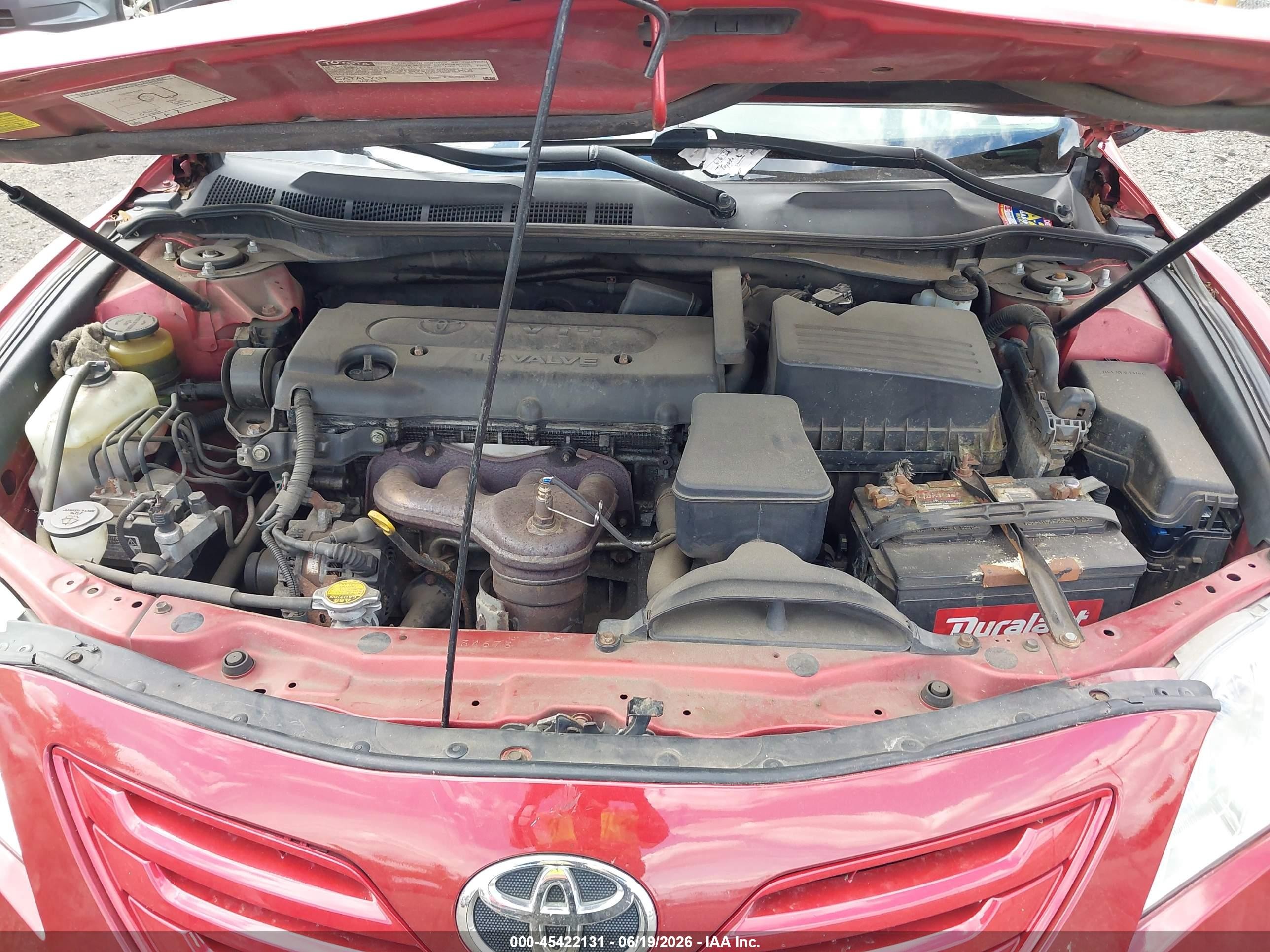 2009 Toyota Camry Le Red vin: 4T1BE46K89U384993