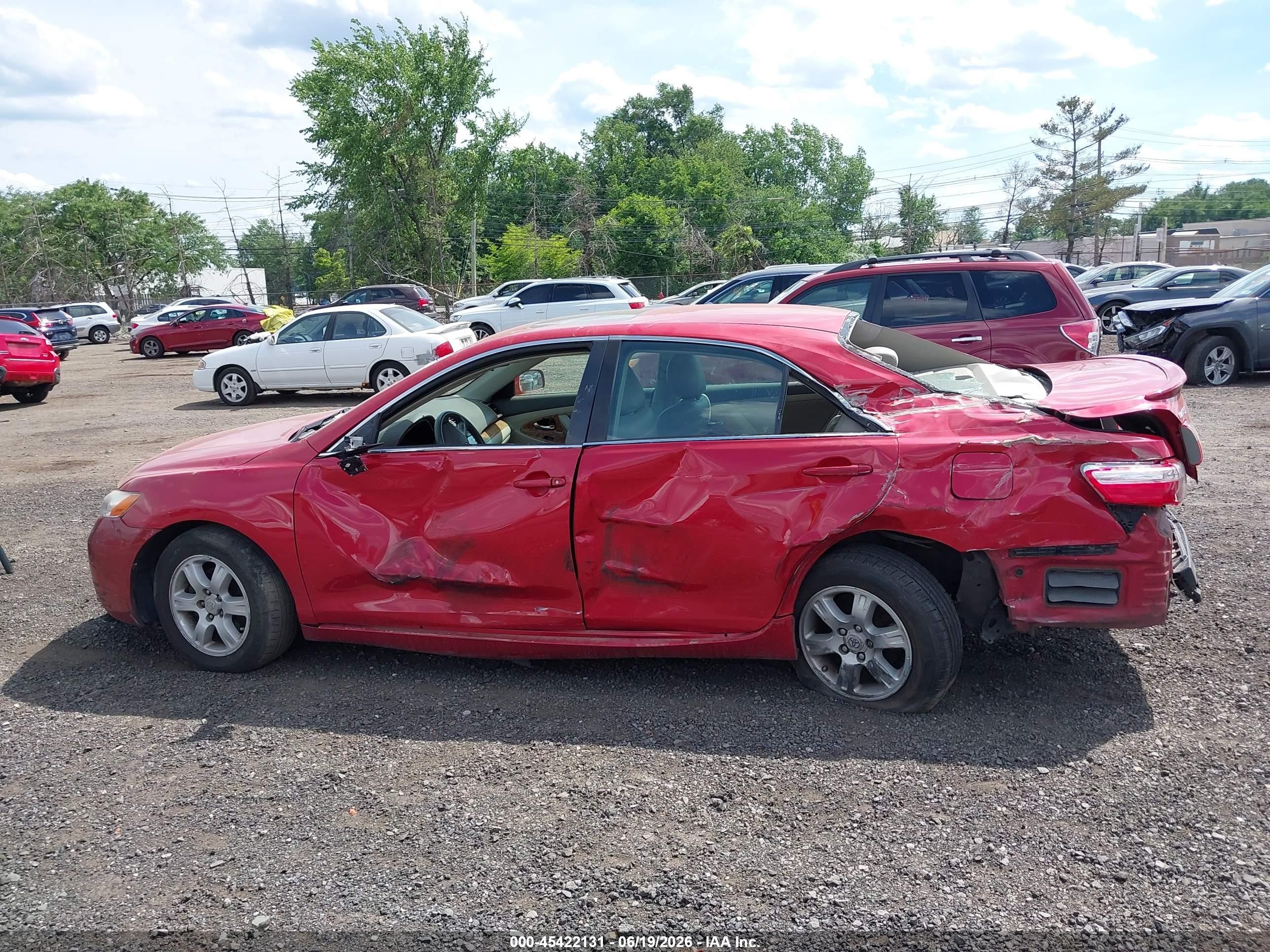 2009 Toyota Camry Le Red vin: 4T1BE46K89U384993