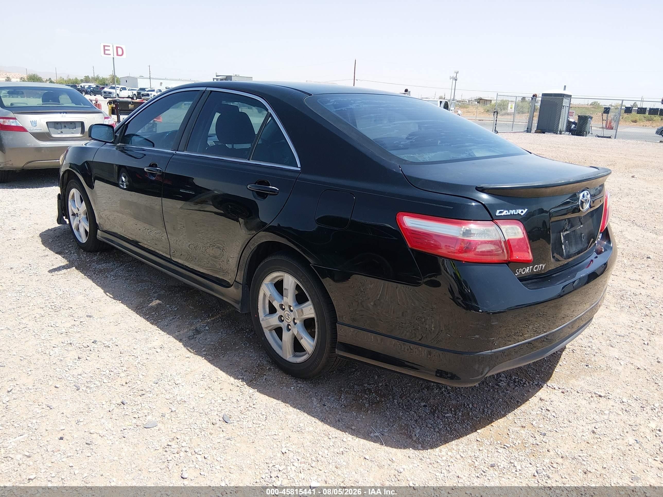 2009 Toyota Camry Se Black vin: 4T1BE46K89U395735