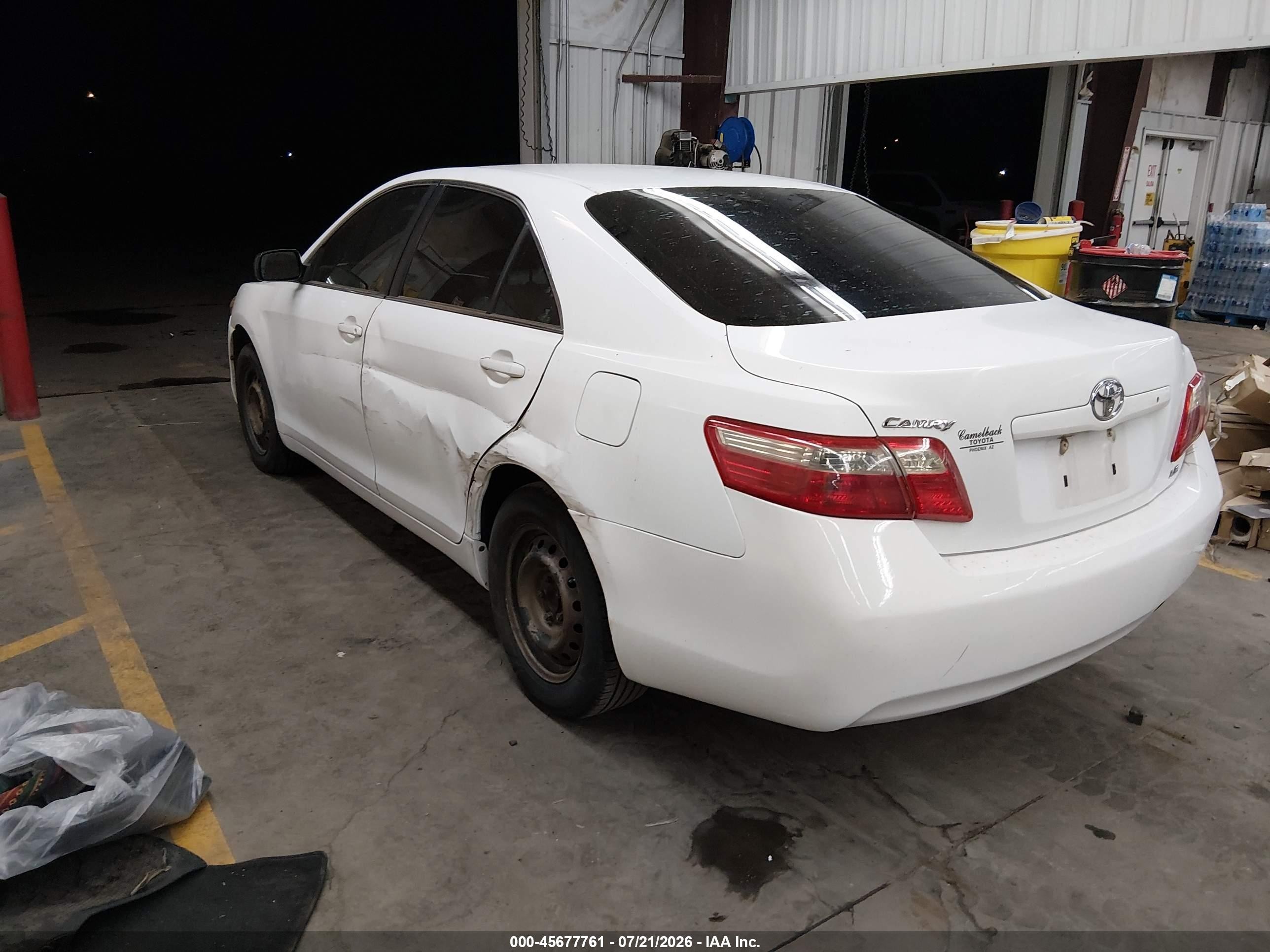 2009 Toyota Camry Le White vin: 4T1BE46K89U824856