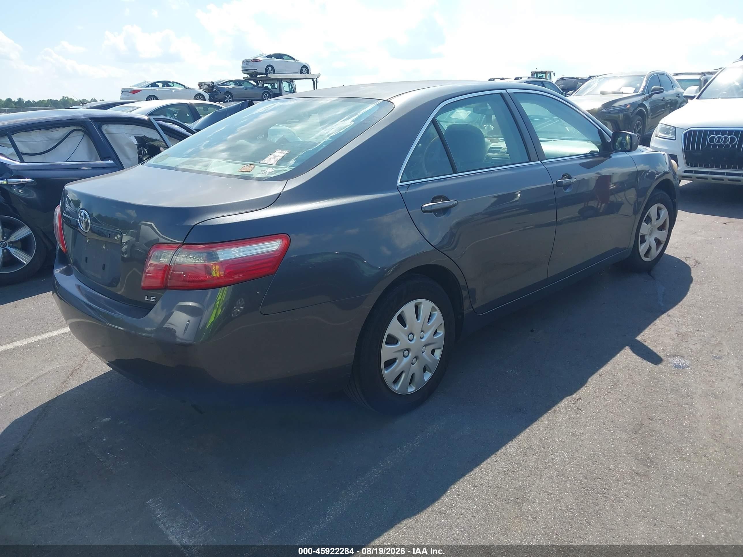 2009 Toyota Camry Le Серый vin: 4T1BE46K89U855976