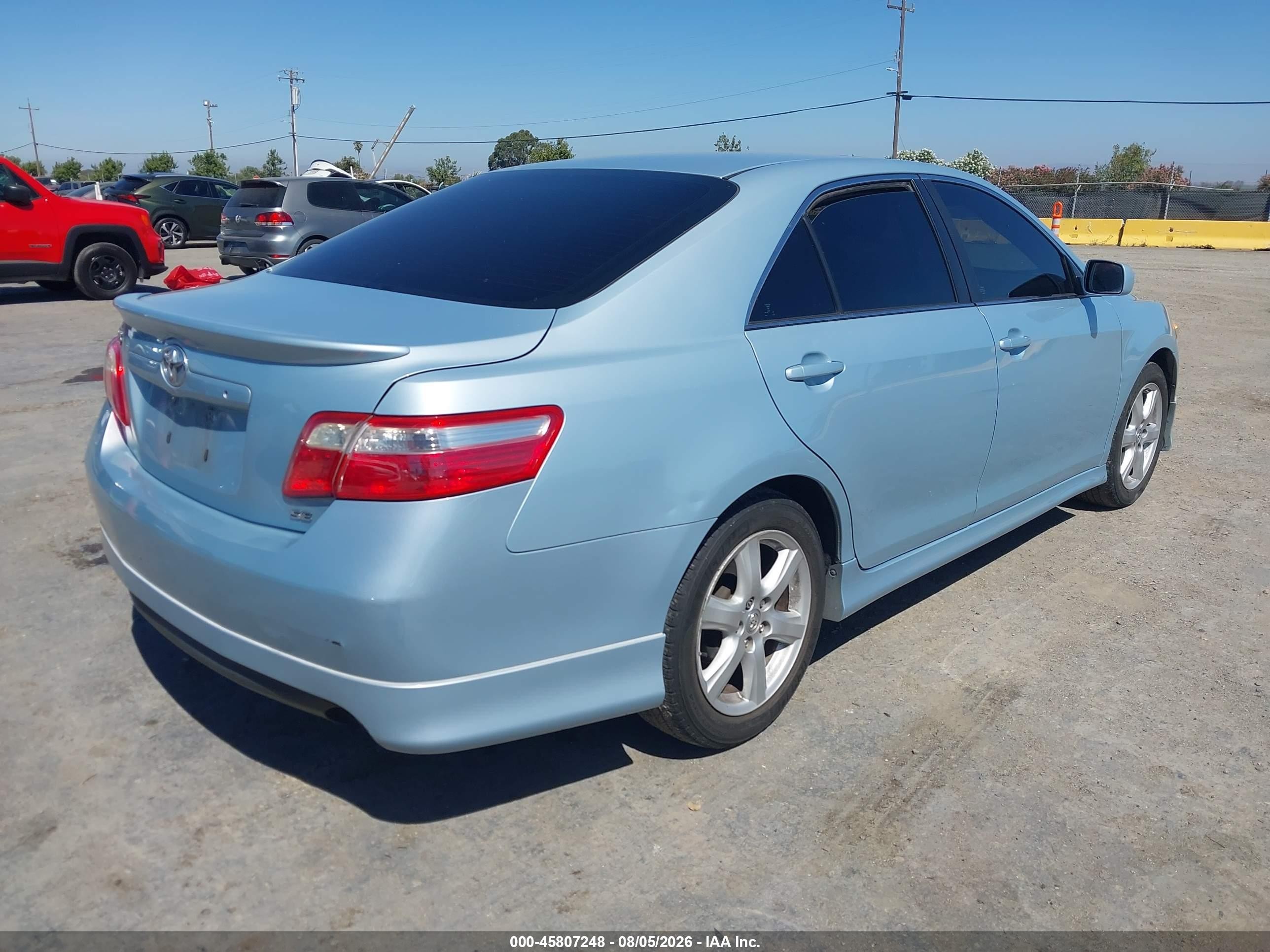 2009 Toyota Camry Se Light Blue vin: 4T1BE46K89U857985