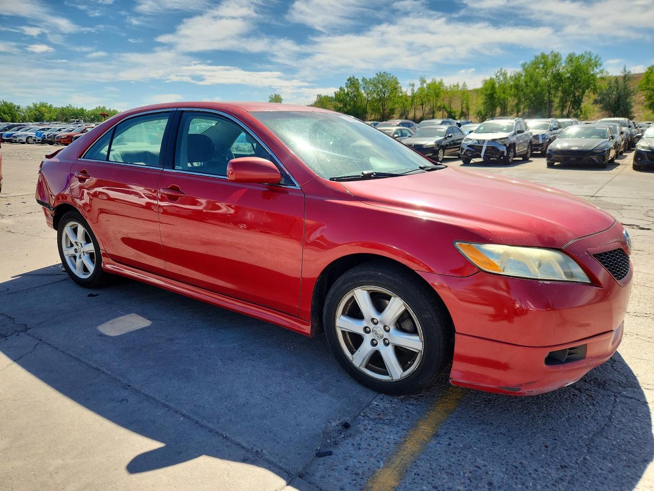 2007 Toyota Camry Se Red vin: 4T1BE46K97U031952