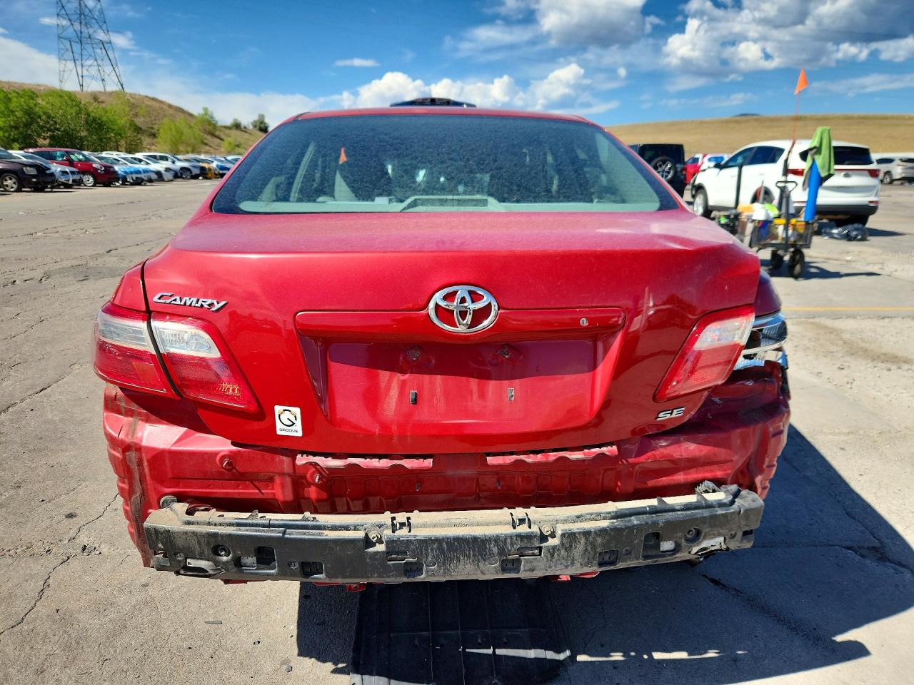 2007 Toyota Camry Se Red vin: 4T1BE46K97U031952