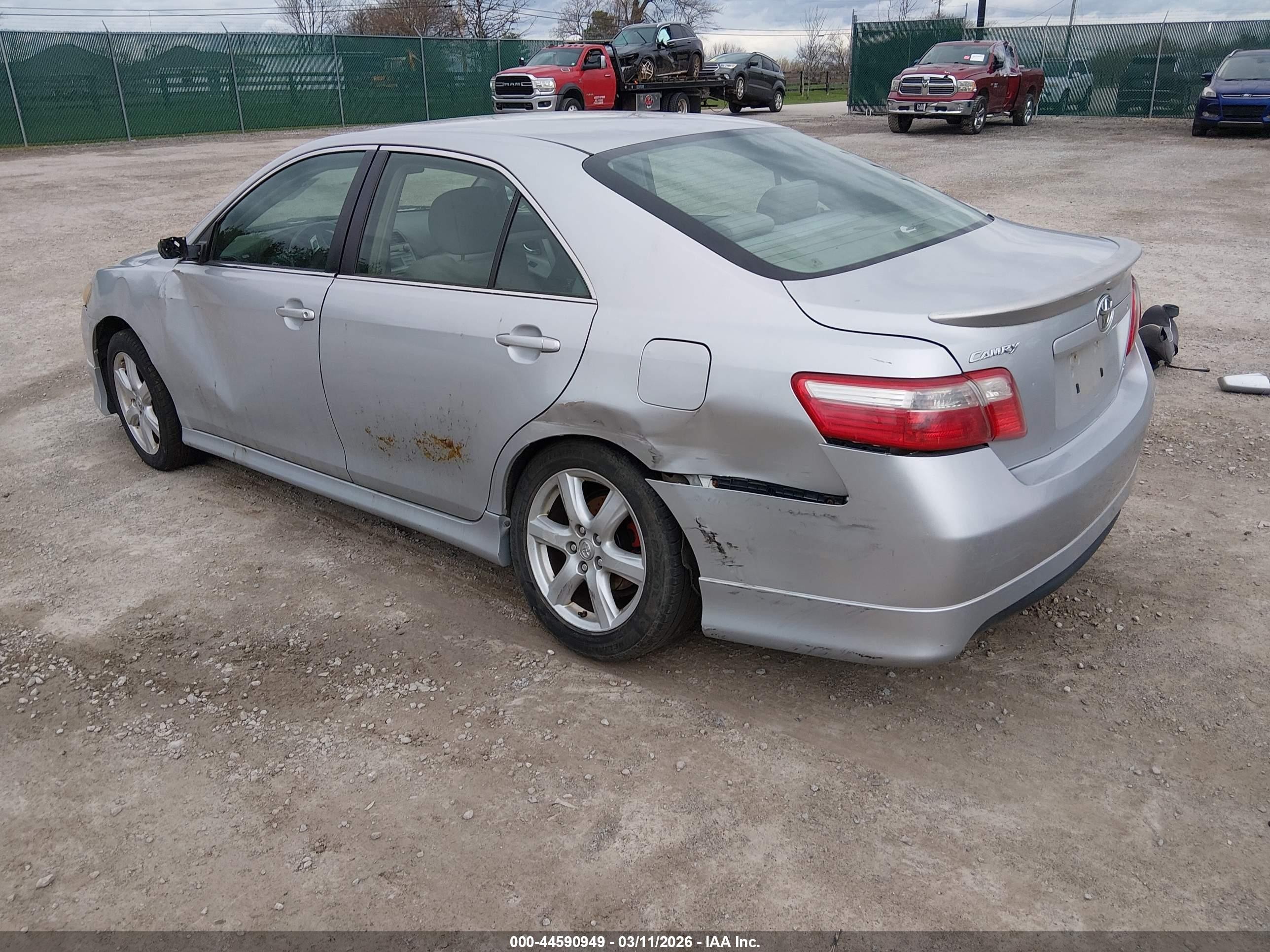 2007 Toyota Camry Se Silver vin: 4T1BE46K97U046399