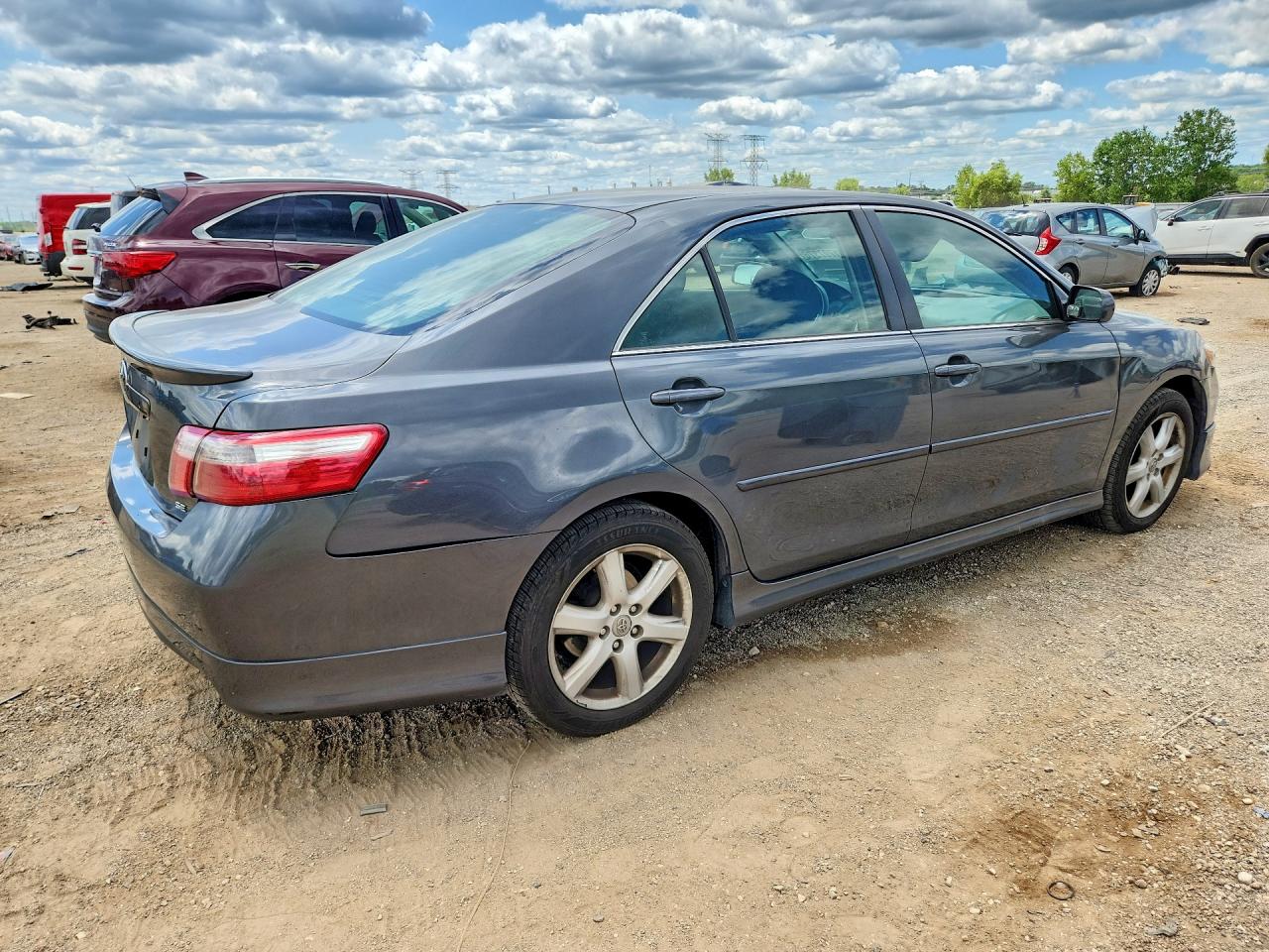 2007 Toyota Camry Se Gray vin: 4T1BE46K97U059007