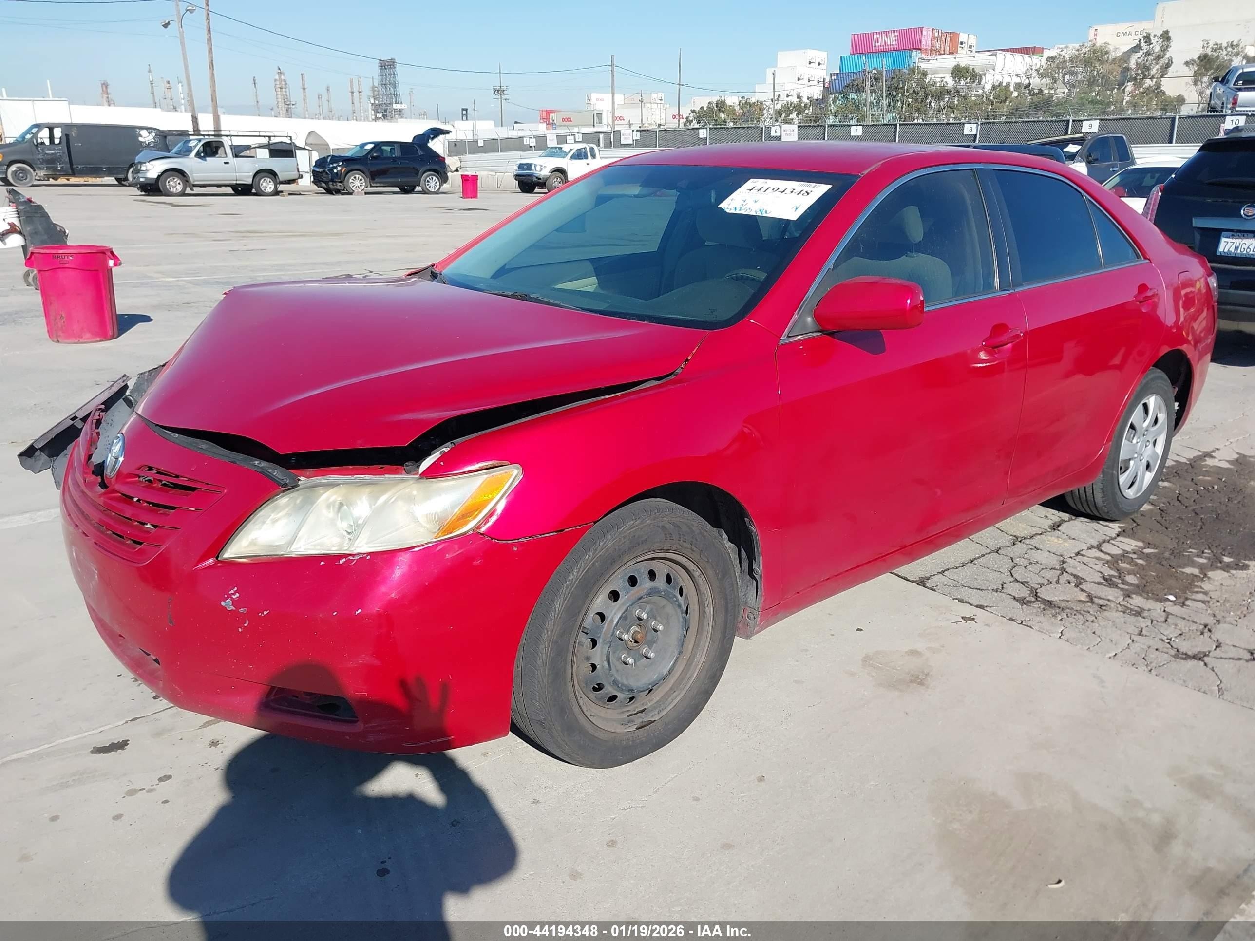 2007 Toyota Camry Le Red vin: 4T1BE46K97U062828