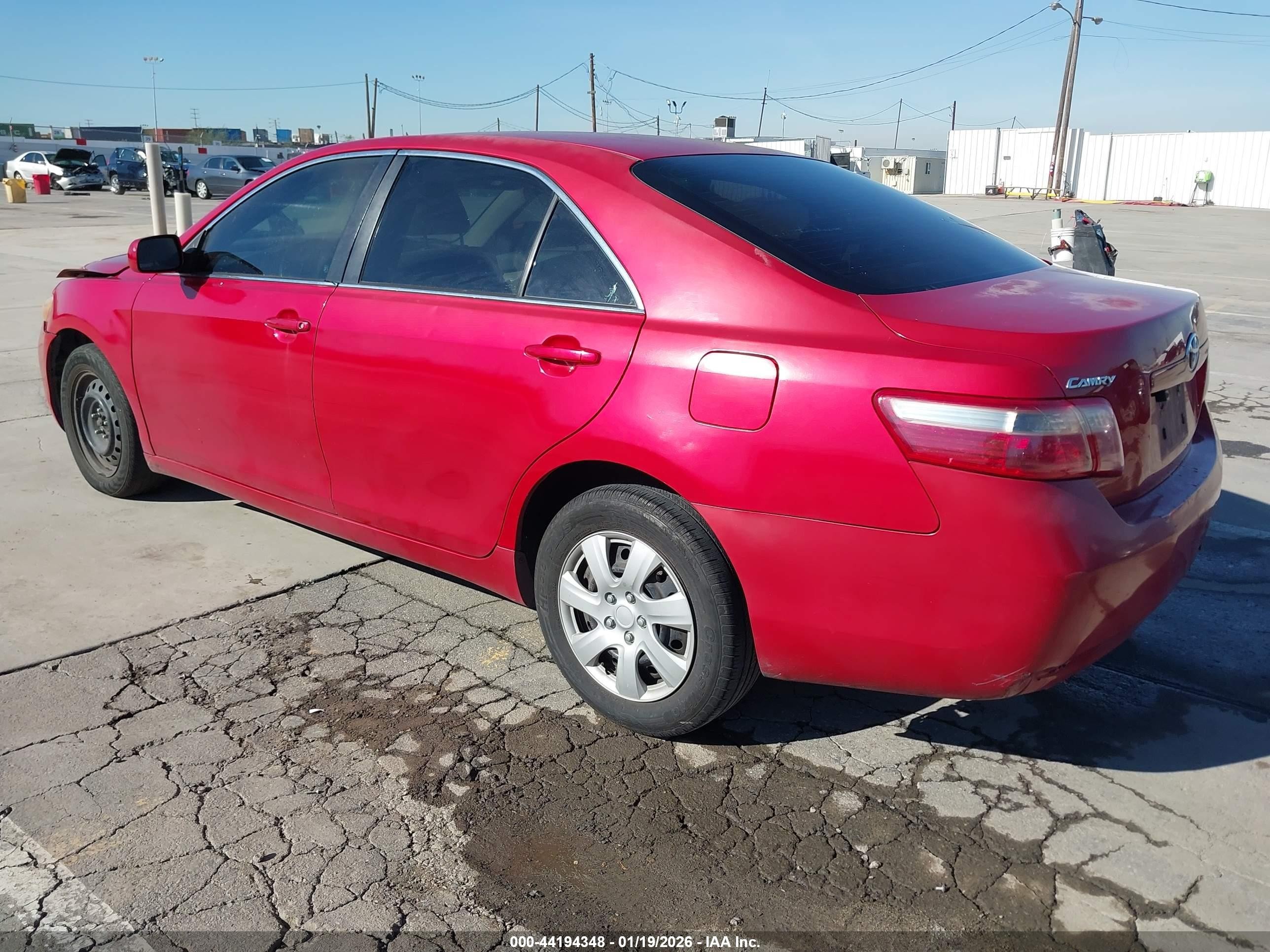 2007 Toyota Camry Le Red vin: 4T1BE46K97U062828