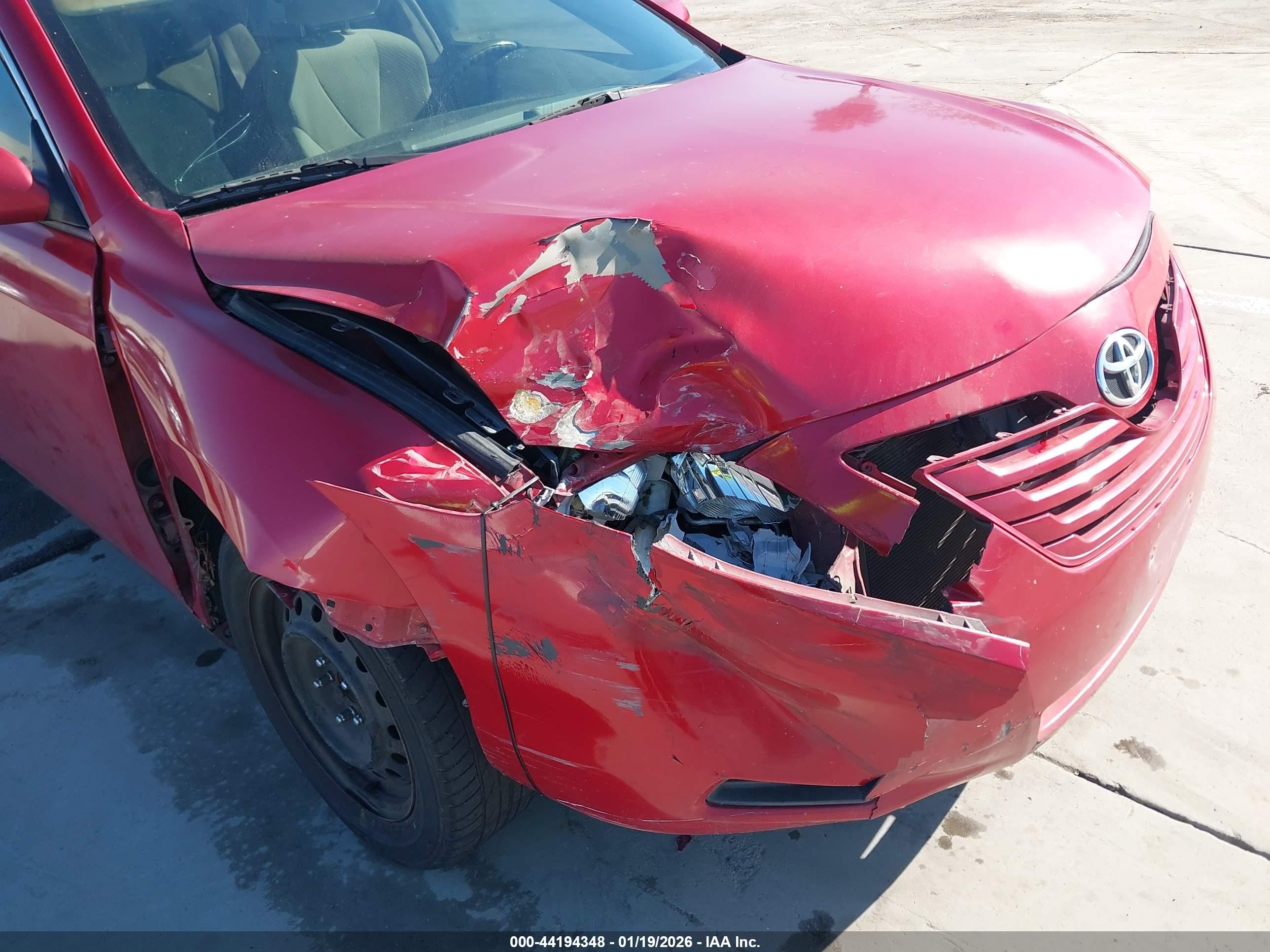 2007 Toyota Camry Le Red vin: 4T1BE46K97U062828