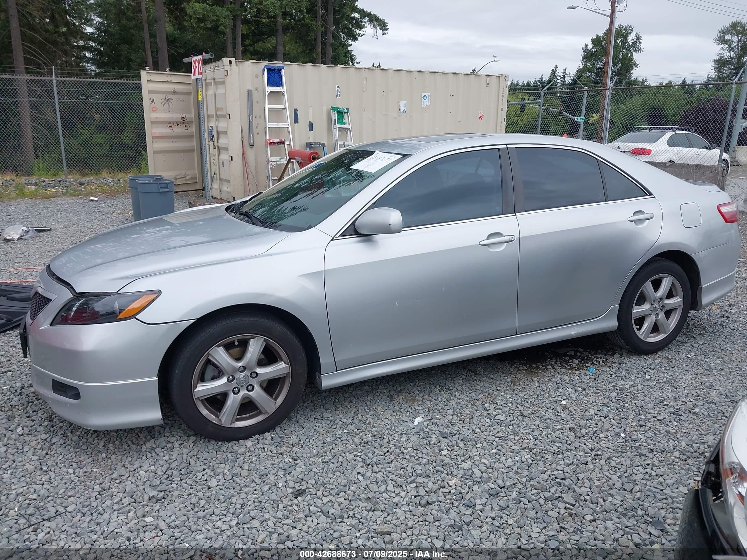 2007 Toyota Camry Se Silver vin: 4T1BE46K97U087115