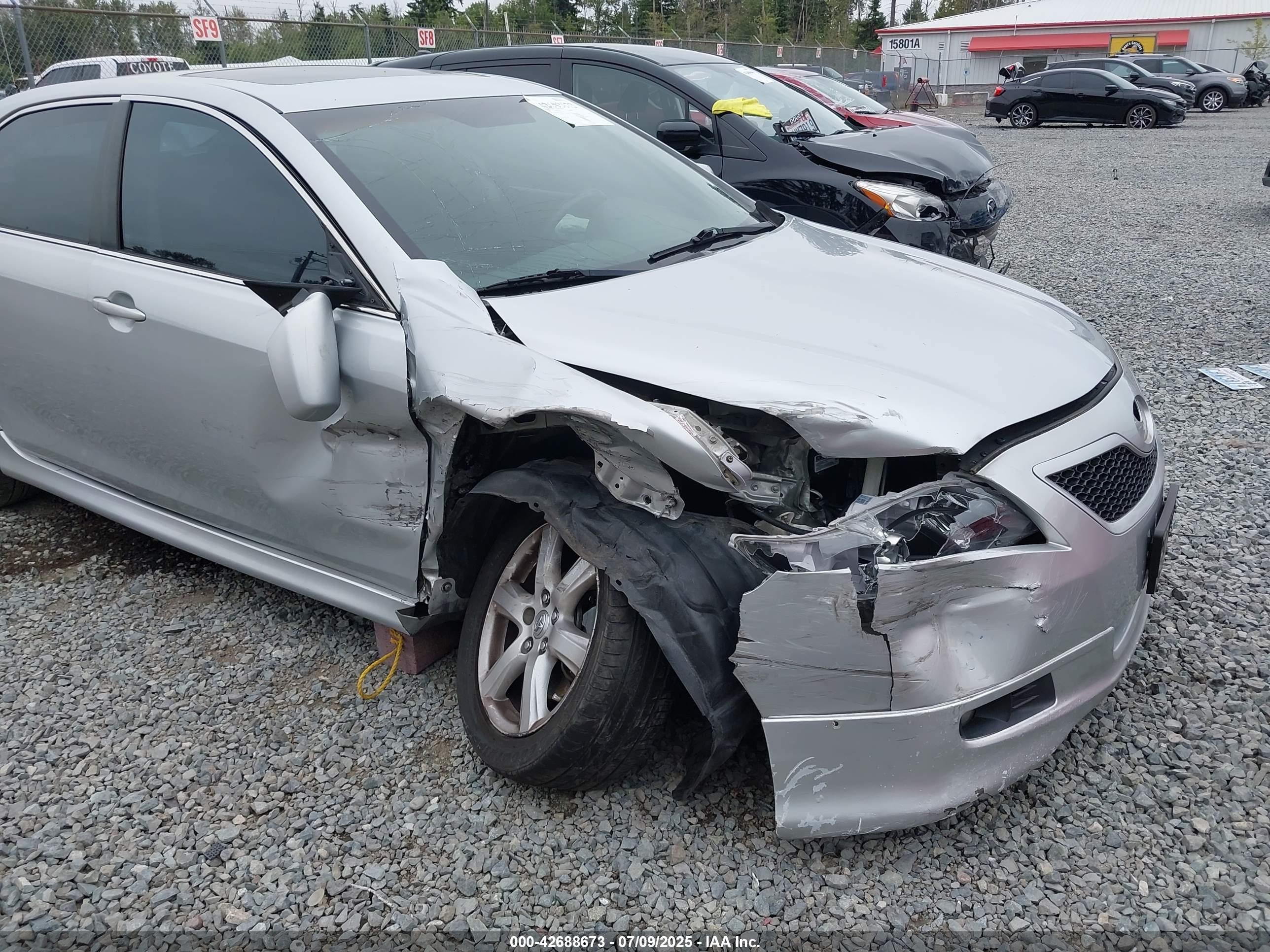 2007 Toyota Camry Se Silver vin: 4T1BE46K97U087115