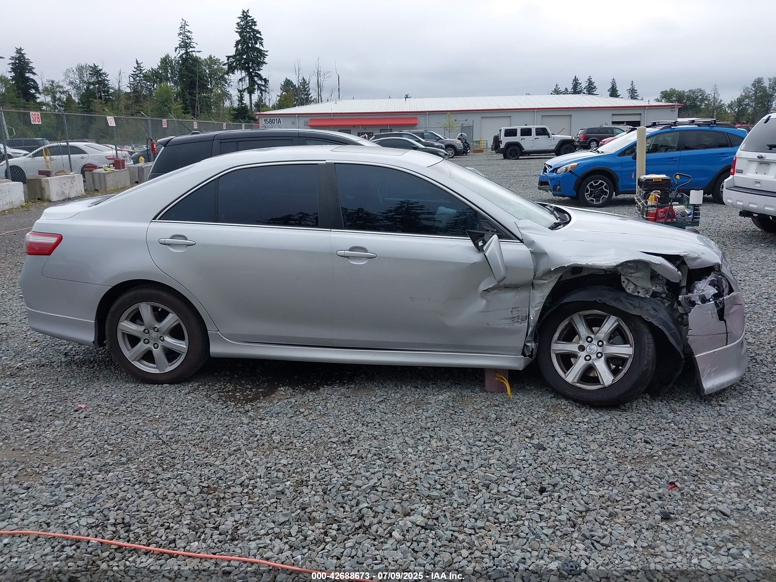 2007 Toyota Camry Se Silver vin: 4T1BE46K97U087115