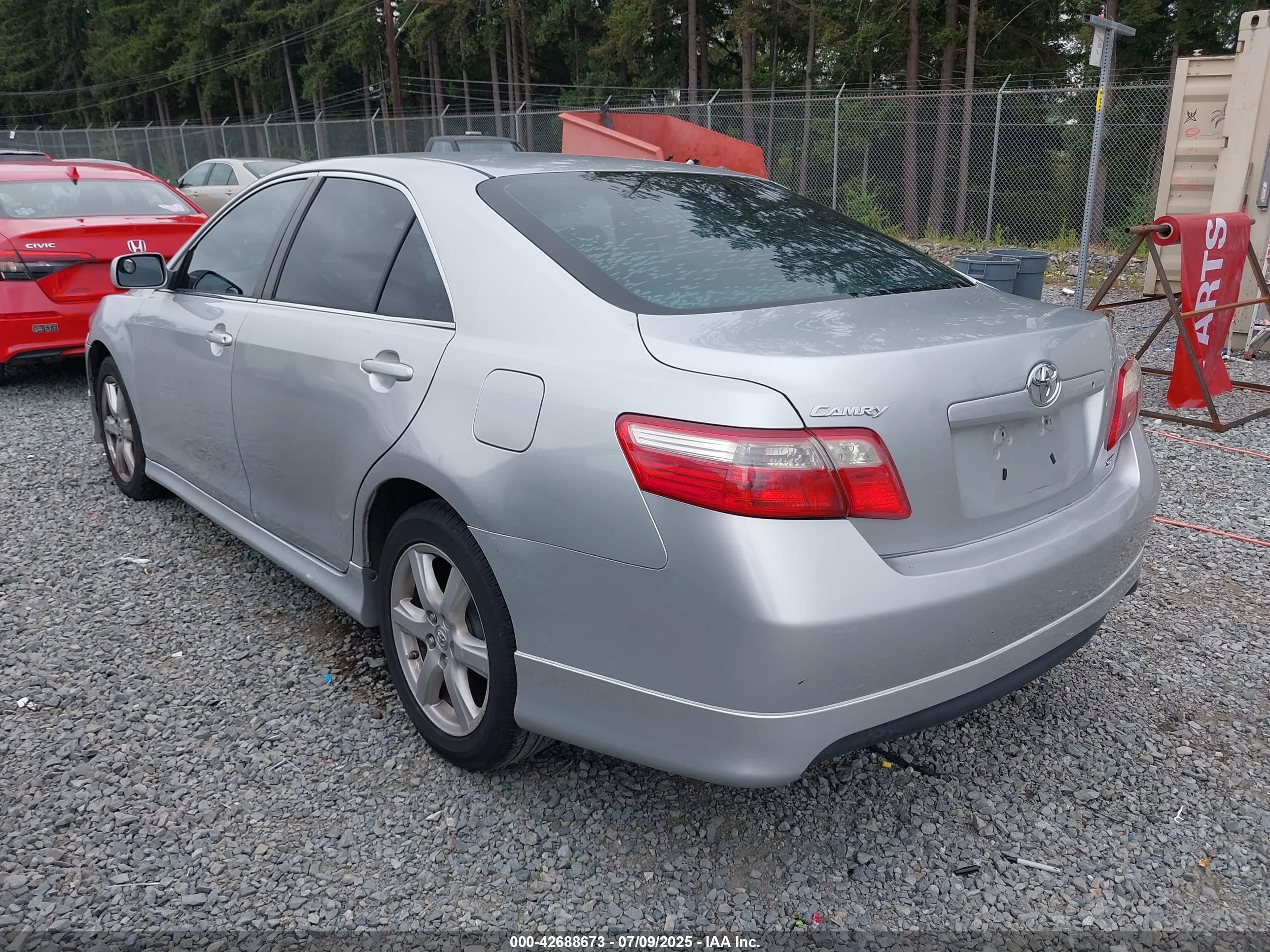 2007 Toyota Camry Se Silver vin: 4T1BE46K97U087115