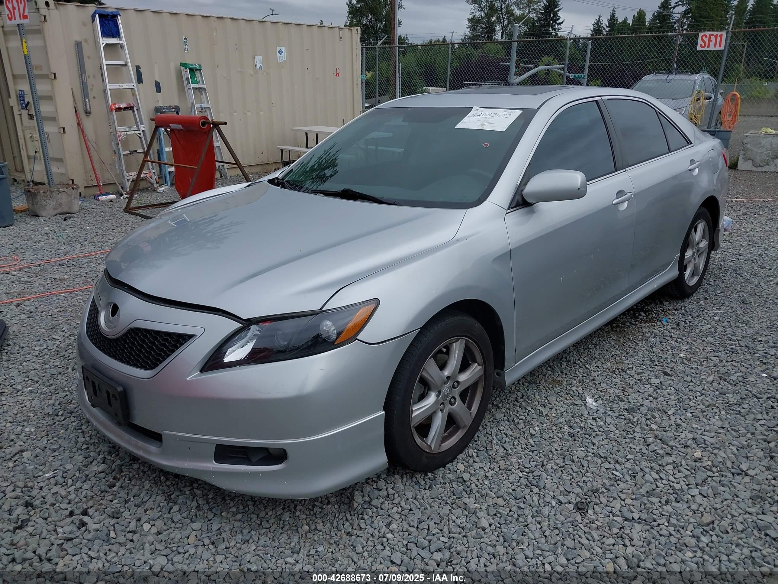 2007 Toyota Camry Se Silver vin: 4T1BE46K97U087115