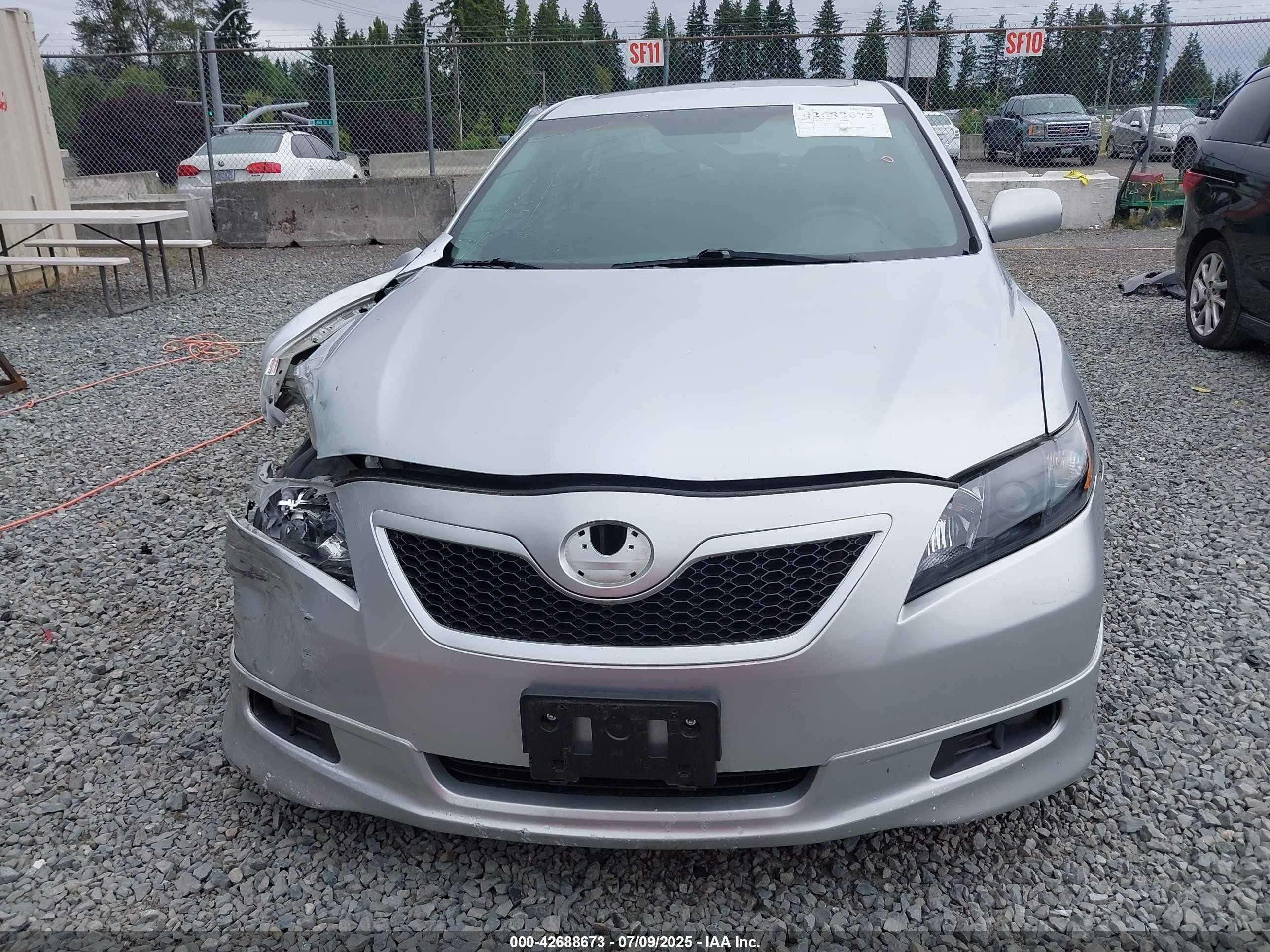 2007 Toyota Camry Se Silver vin: 4T1BE46K97U087115