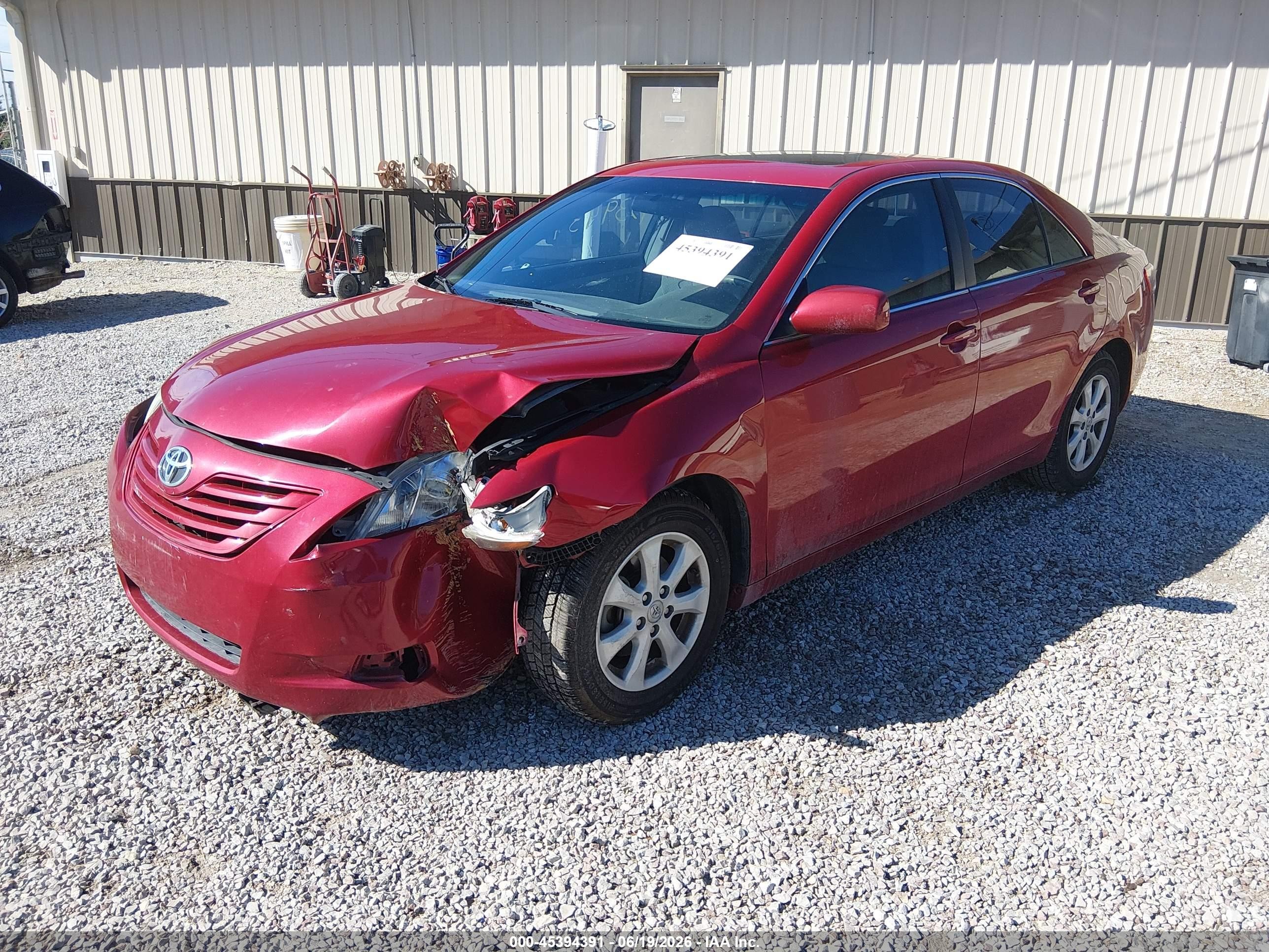 2007 Toyota Camry Le Красный vin: 4T1BE46K97U123272
