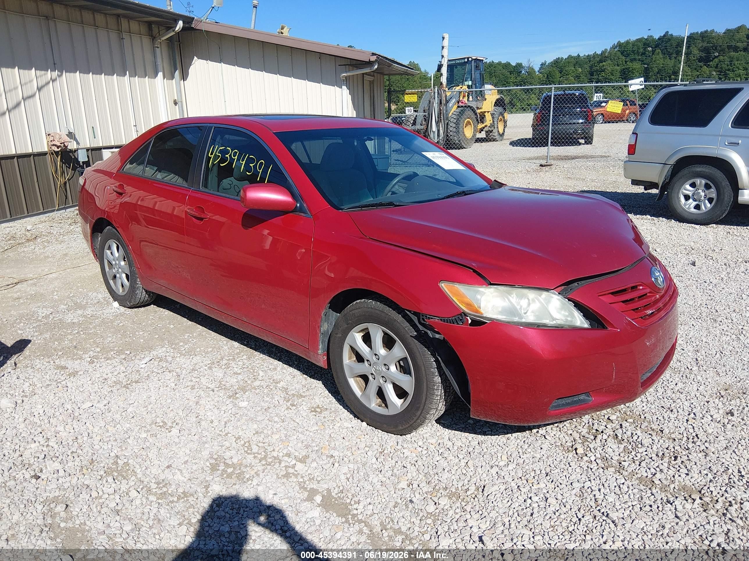 2007 Toyota Camry Le Красный vin: 4T1BE46K97U123272