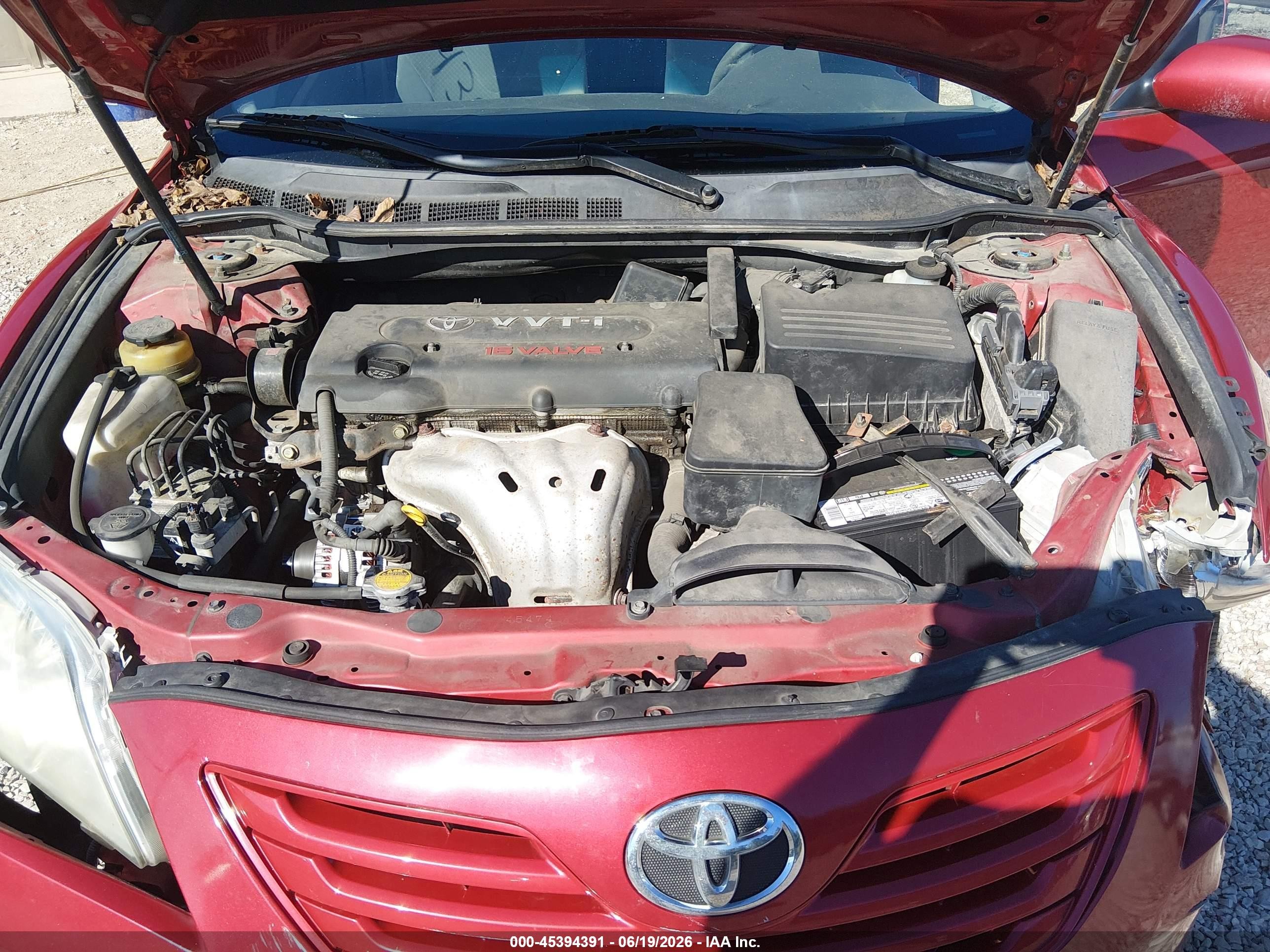 2007 Toyota Camry Le Красный vin: 4T1BE46K97U123272