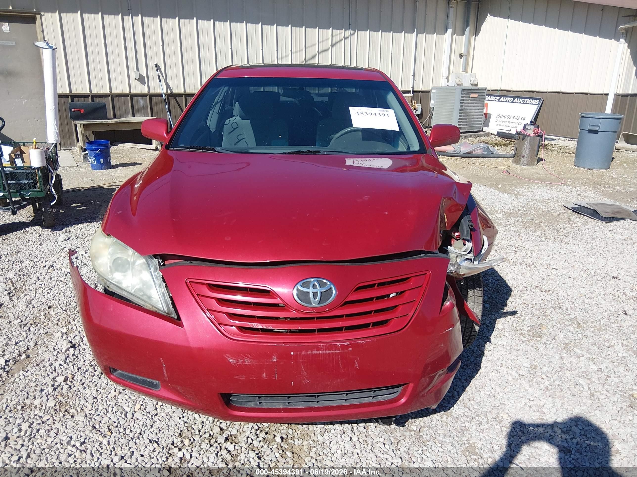 2007 Toyota Camry Le Красный vin: 4T1BE46K97U123272