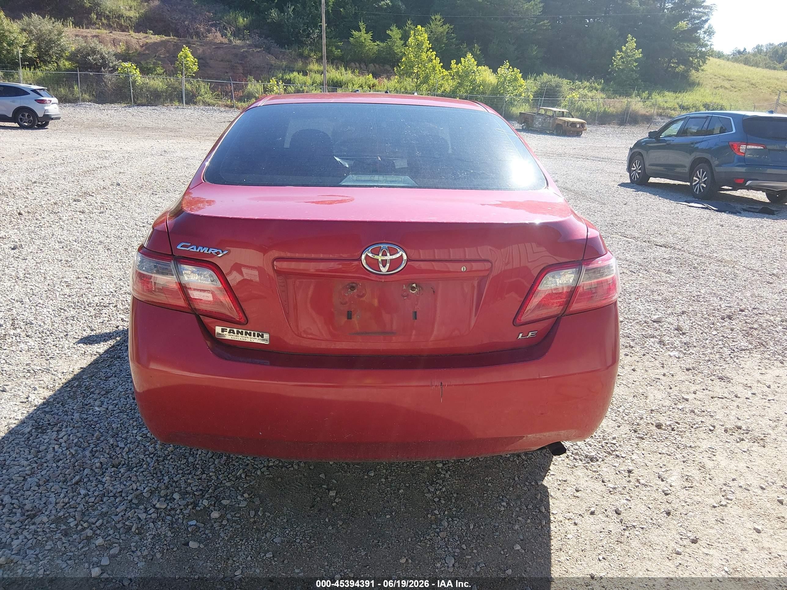 2007 Toyota Camry Le Красный vin: 4T1BE46K97U123272