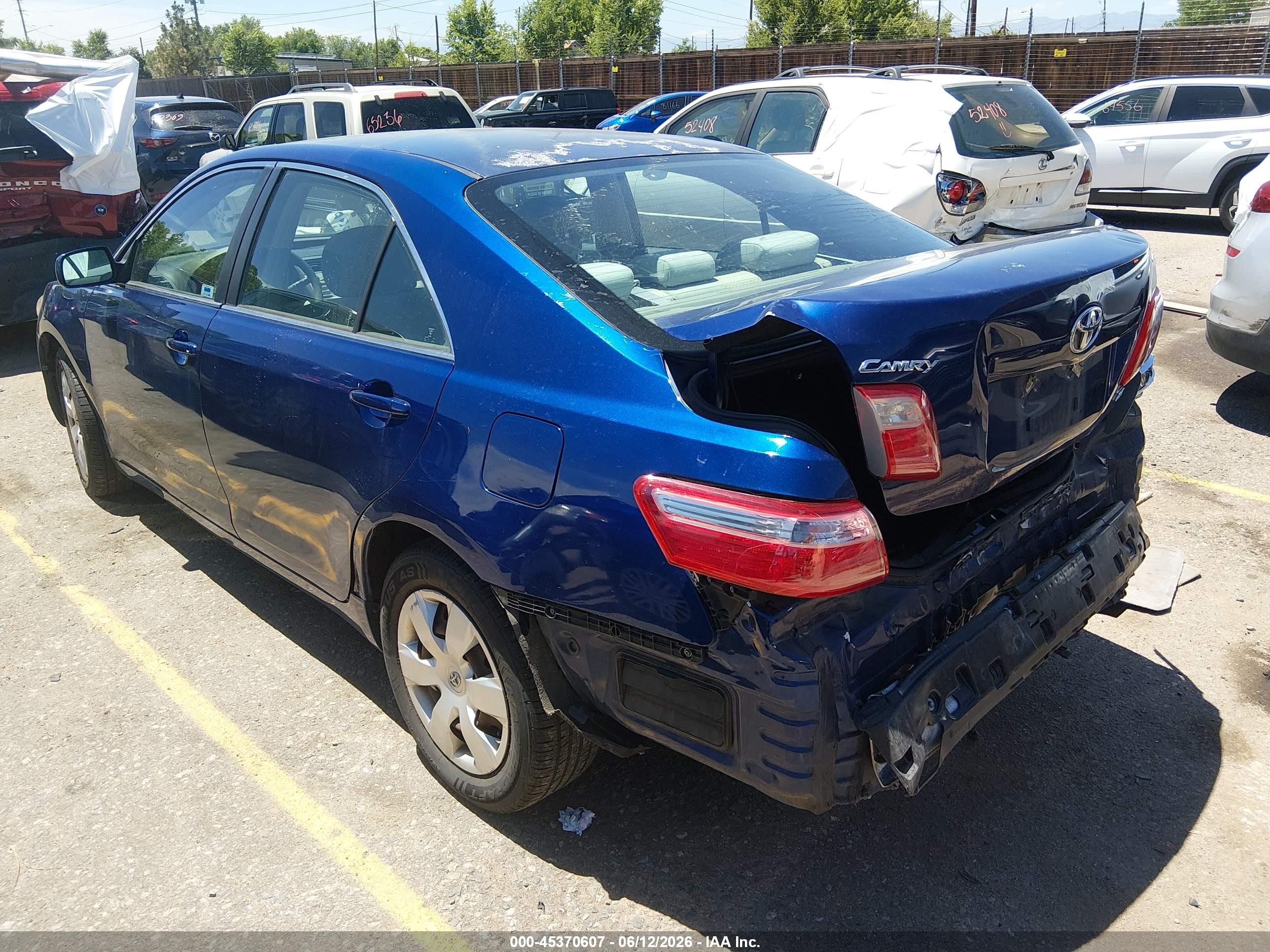 2007 Toyota Camry Ce Blue vin: 4T1BE46K97U124292