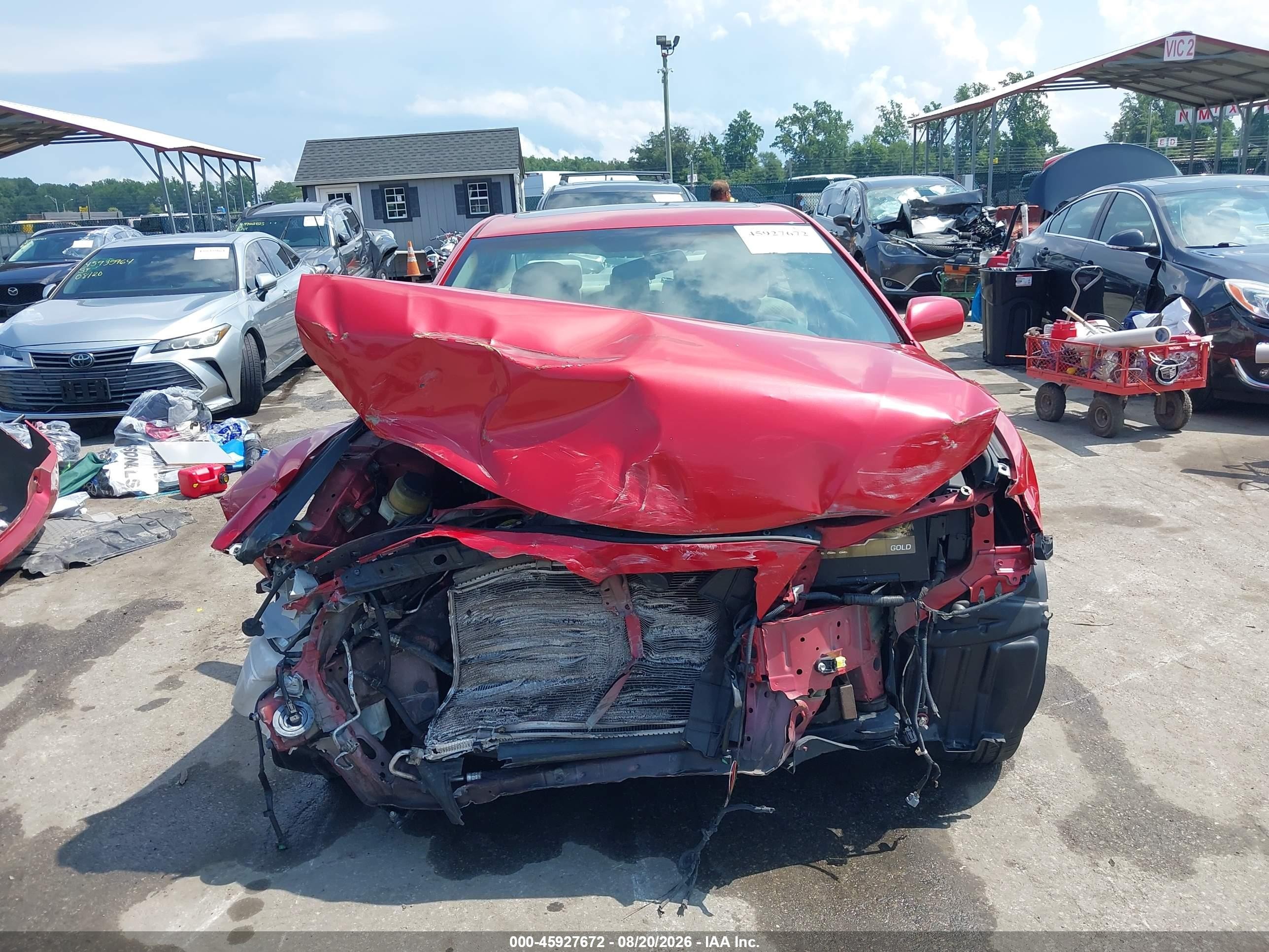 2007 Toyota Camry Le Red vin: 4T1BE46K97U174917