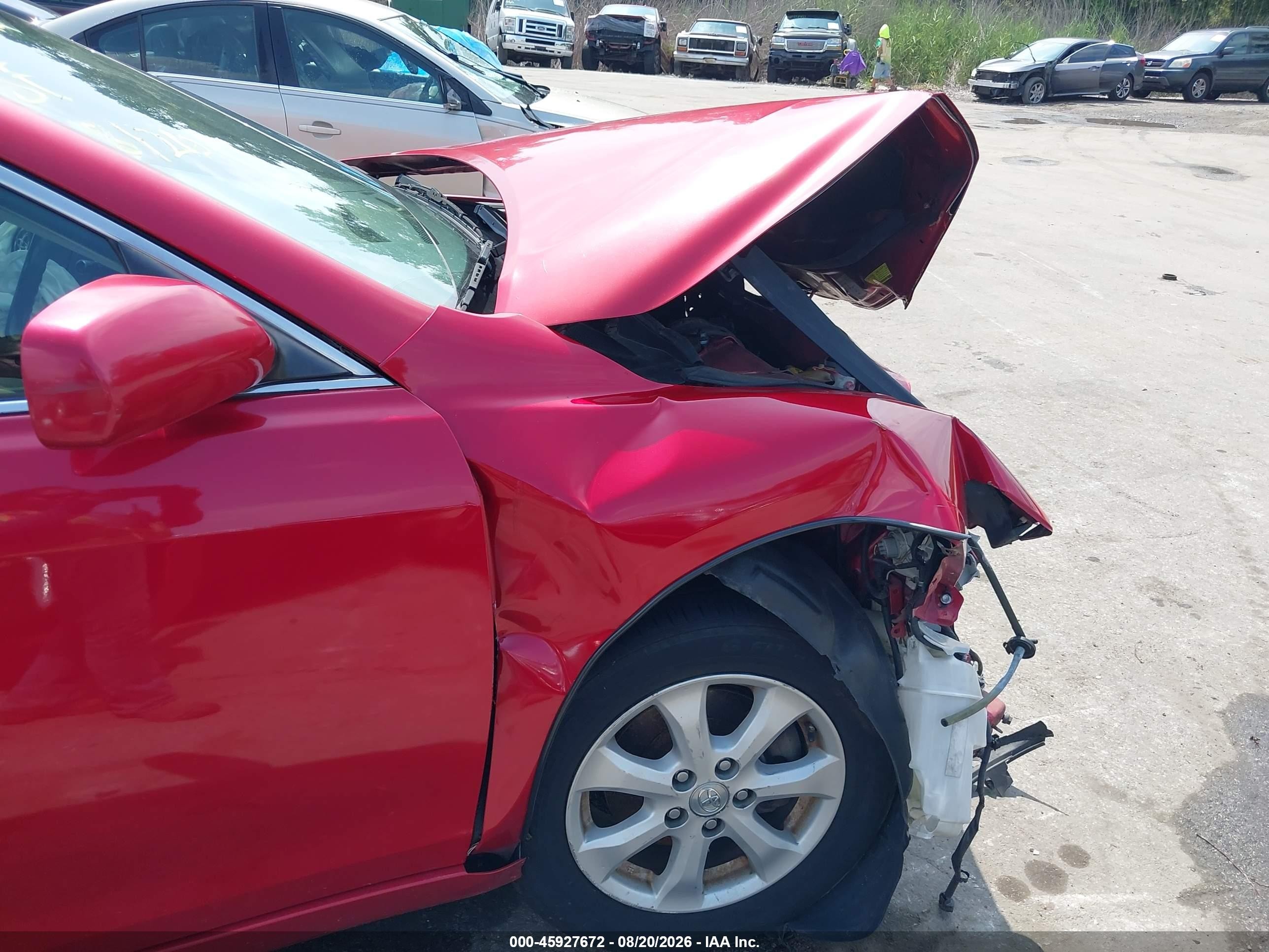 2007 Toyota Camry Le Red vin: 4T1BE46K97U174917