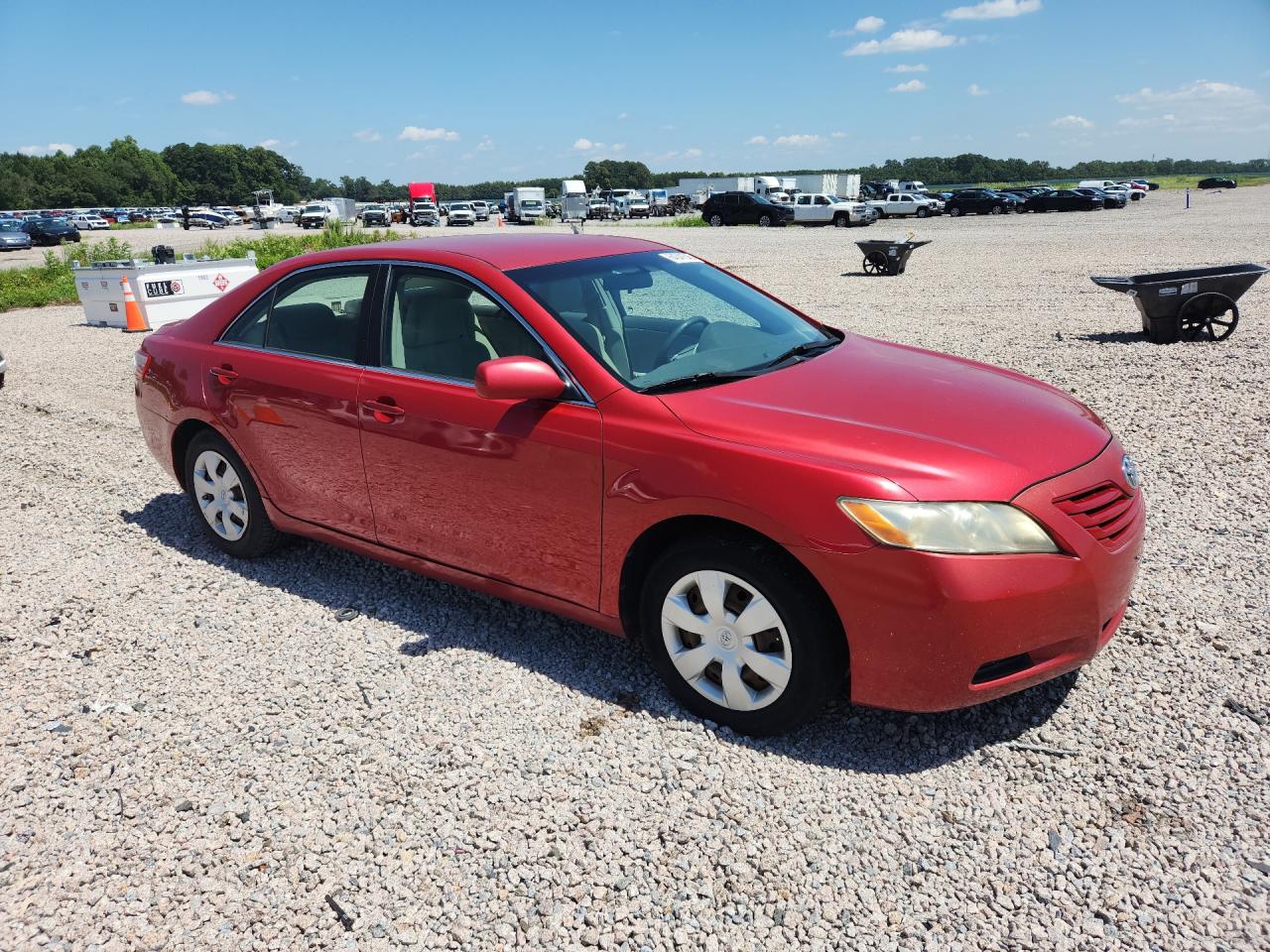 2007 Toyota Camry Le Red vin: 4T1BE46K97U181396
