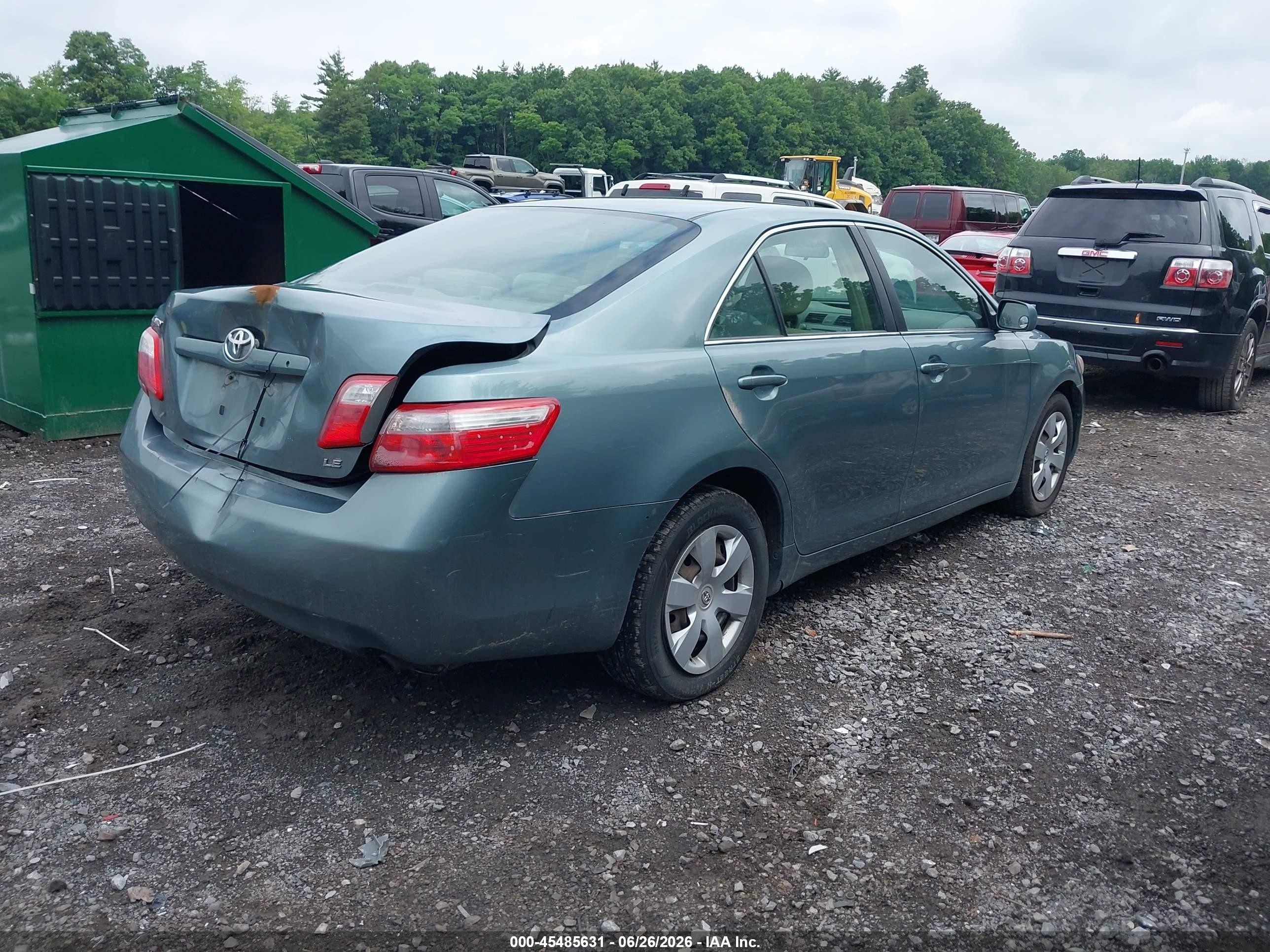 2007 Toyota Camry Le Green vin: 4T1BE46K97U526068