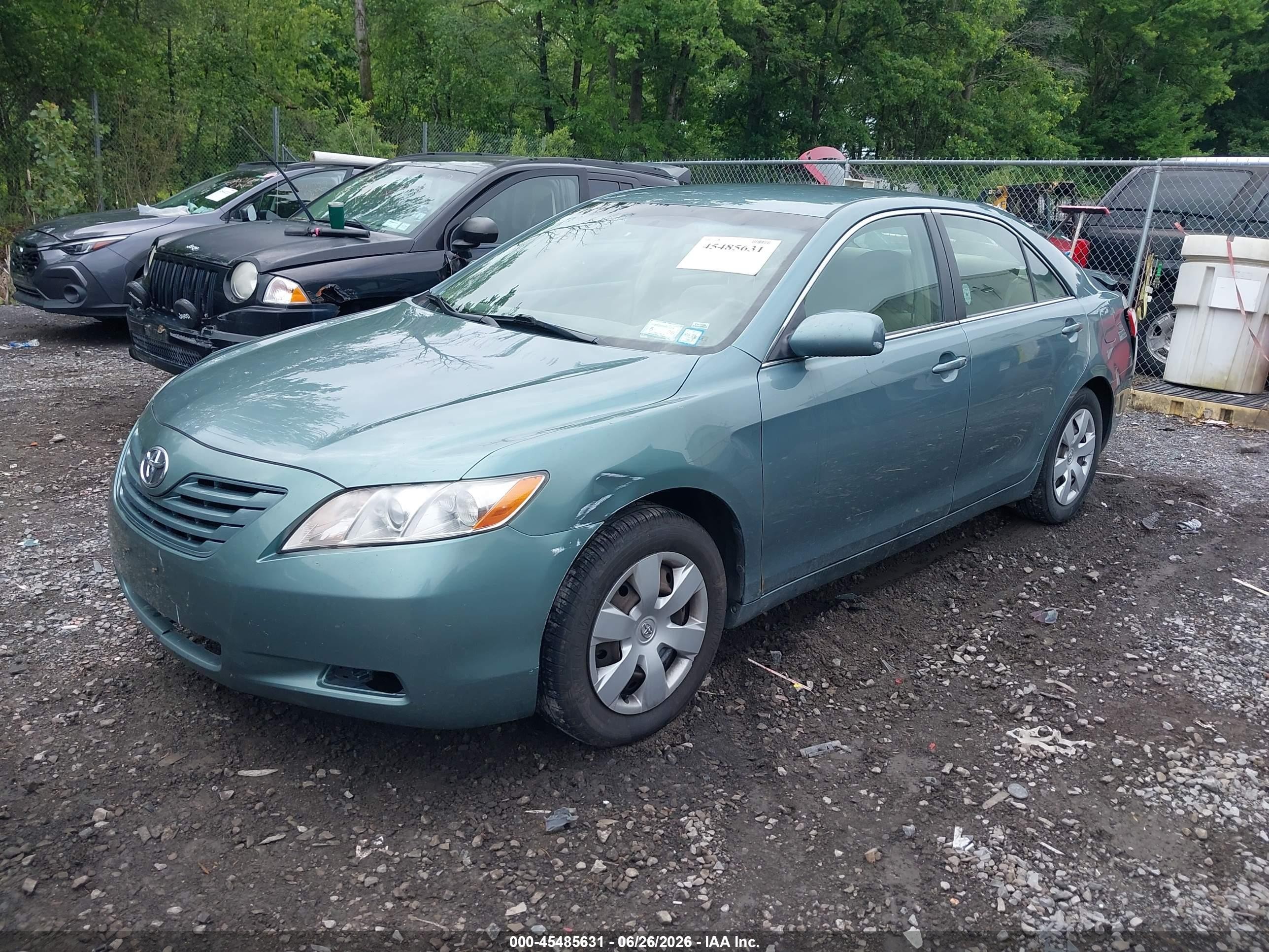 2007 Toyota Camry Le Green vin: 4T1BE46K97U526068