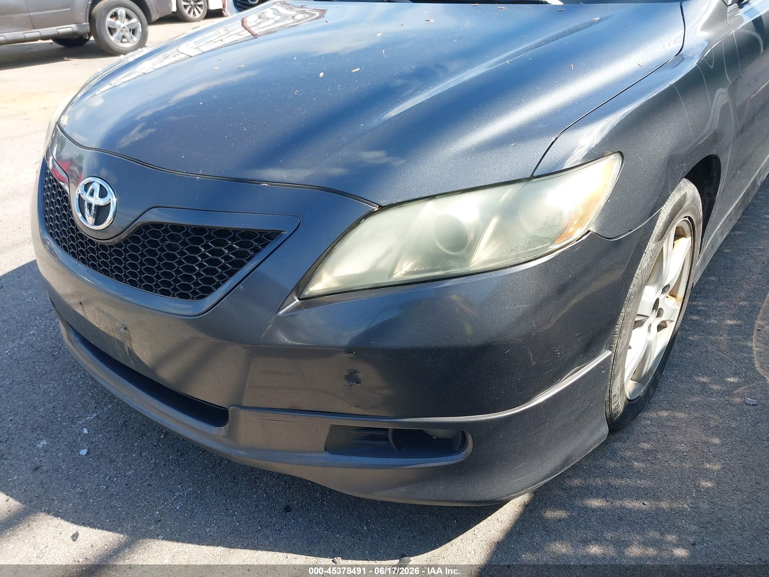 2007 Toyota Camry Se Gray vin: 4T1BE46K97U552587