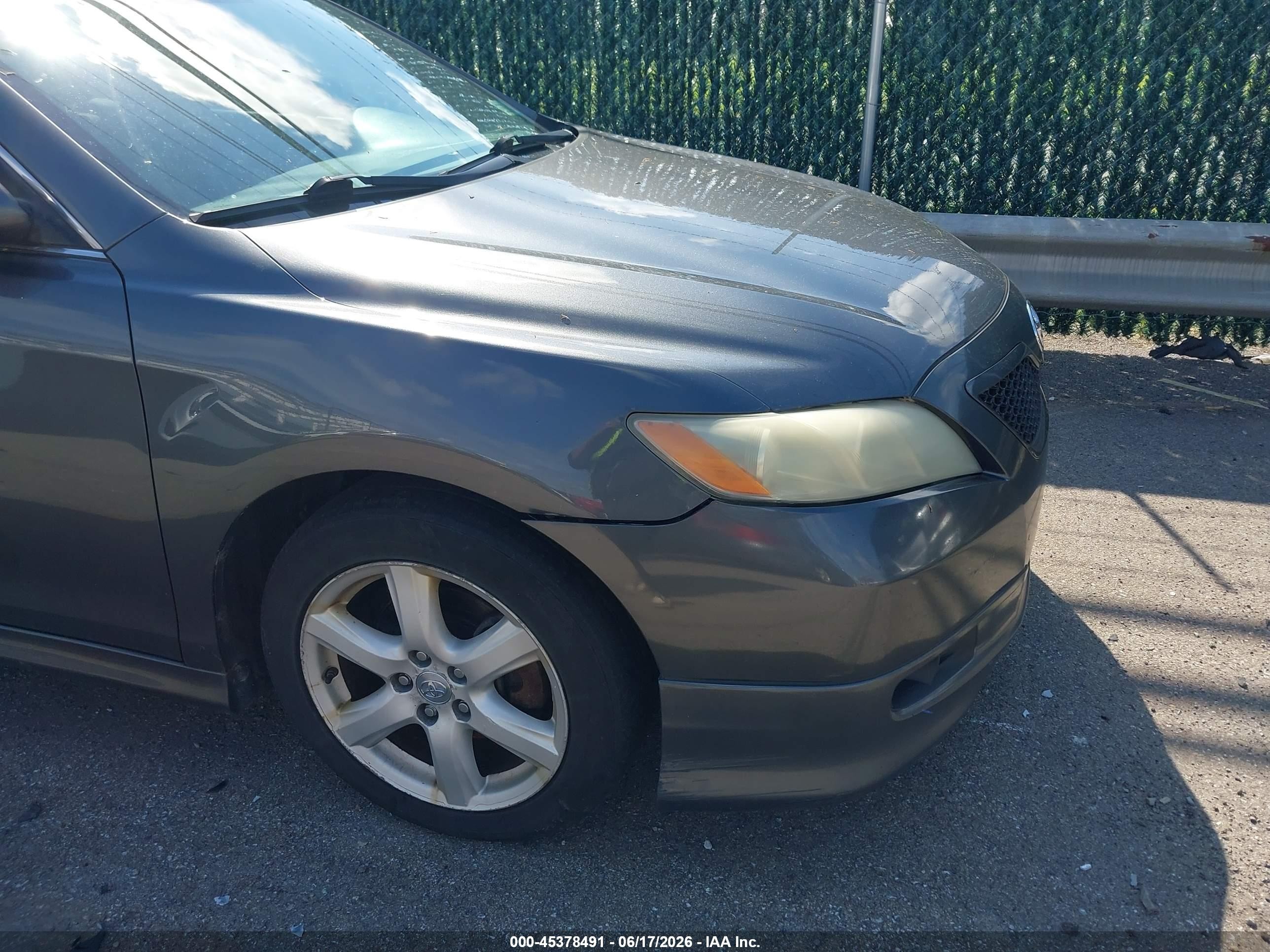 2007 Toyota Camry Se Gray vin: 4T1BE46K97U552587