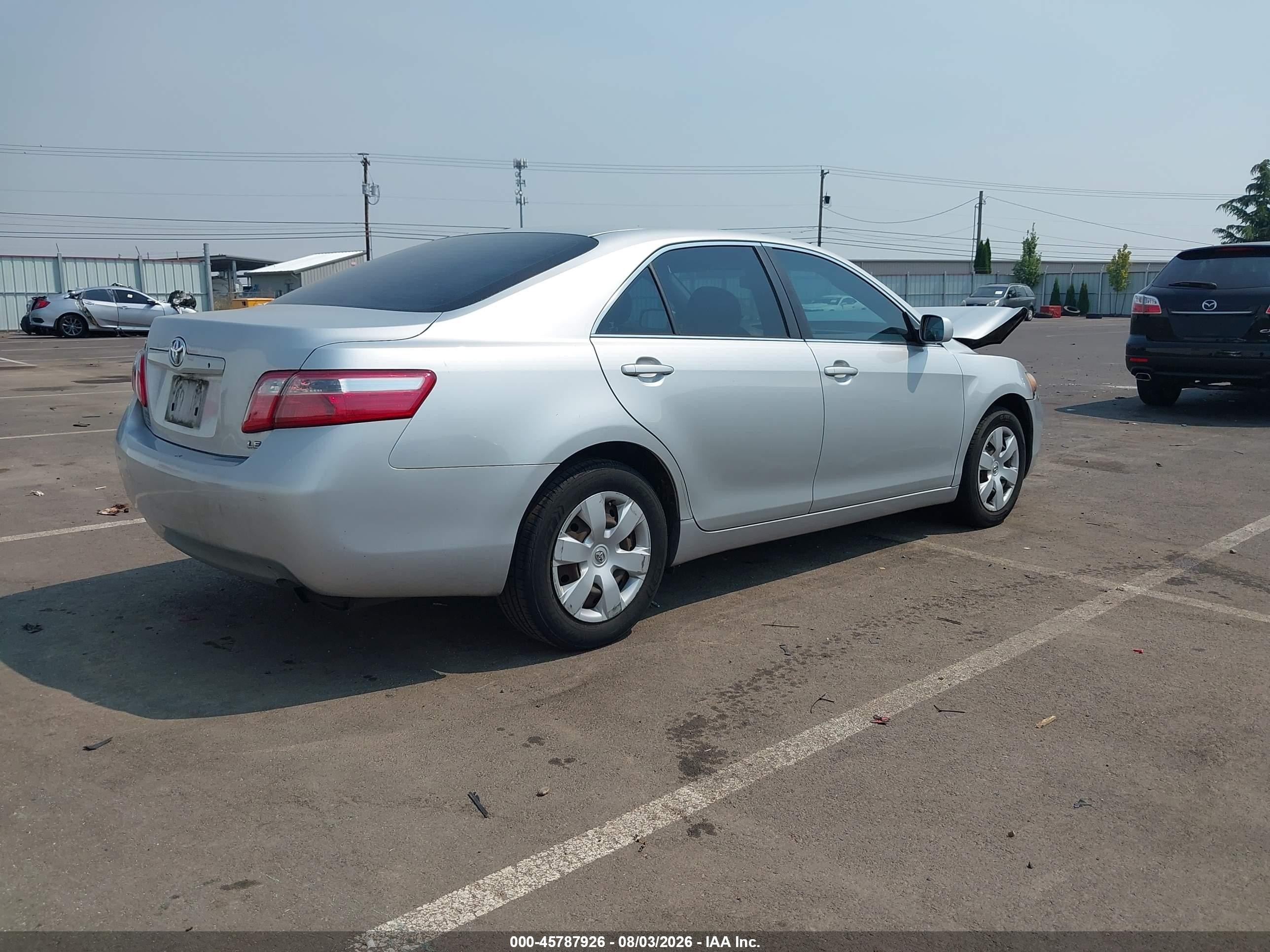 2007 Toyota Camry Le Silver vin: 4T1BE46K97U573164