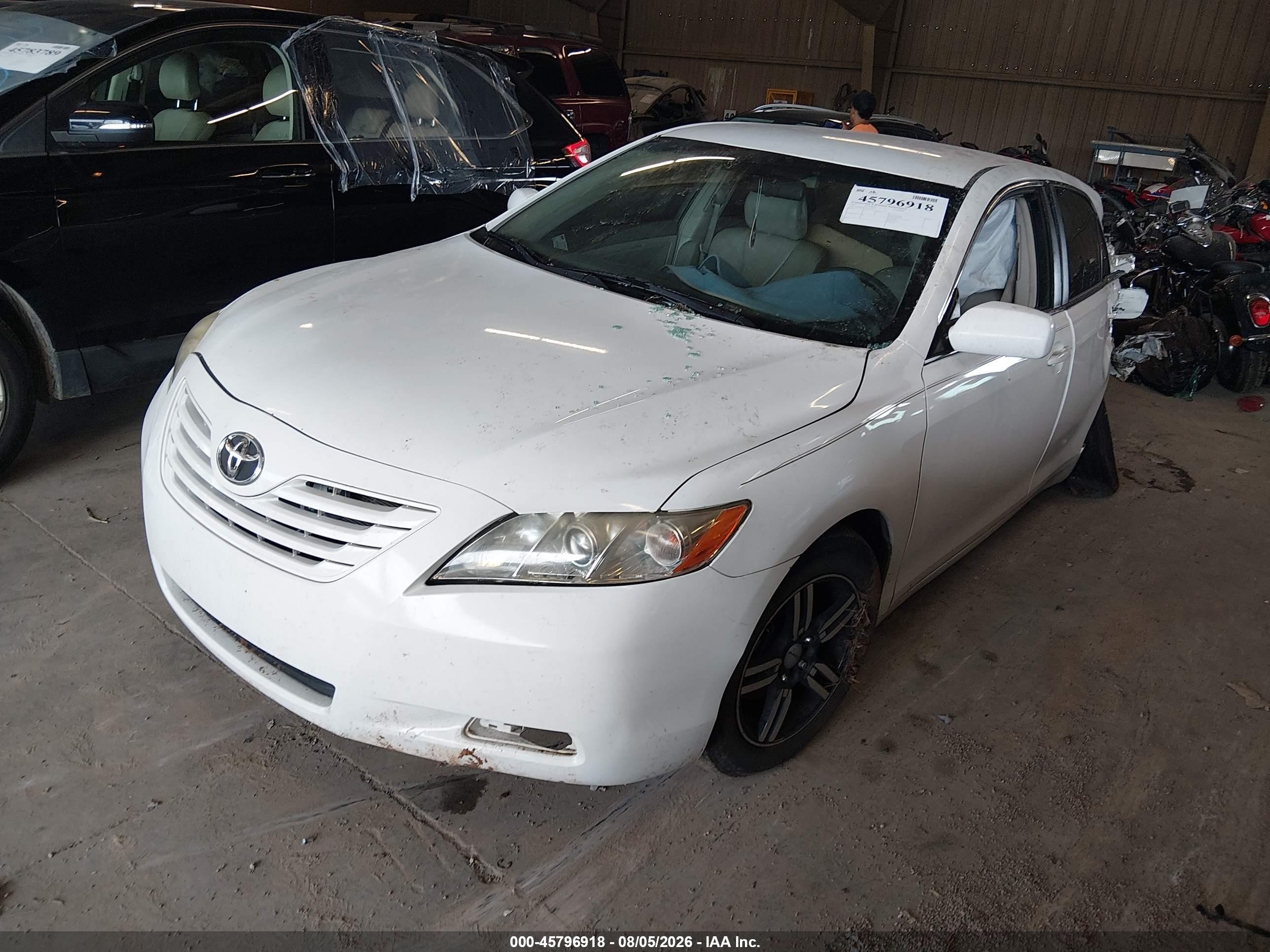 2007 Toyota Camry Le White vin: 4T1BE46K97U637915