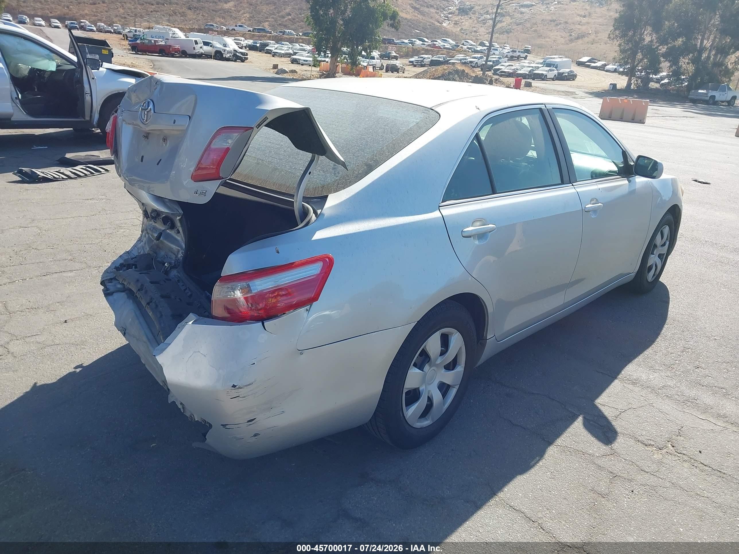 2007 Toyota Camry Le Silver vin: 4T1BE46K97U643343