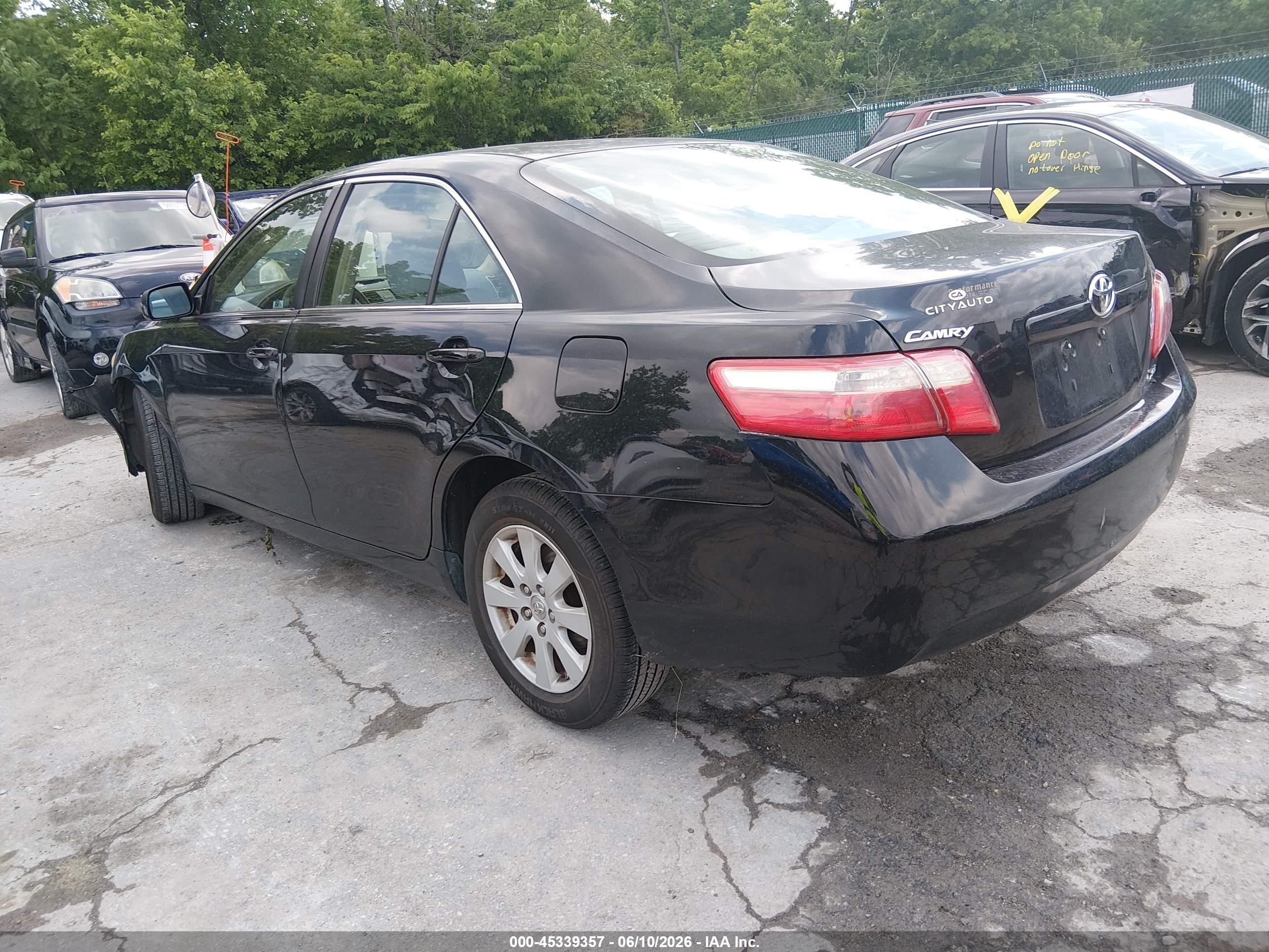 2007 Toyota Camry Xle Black vin: 4T1BE46K97U688668