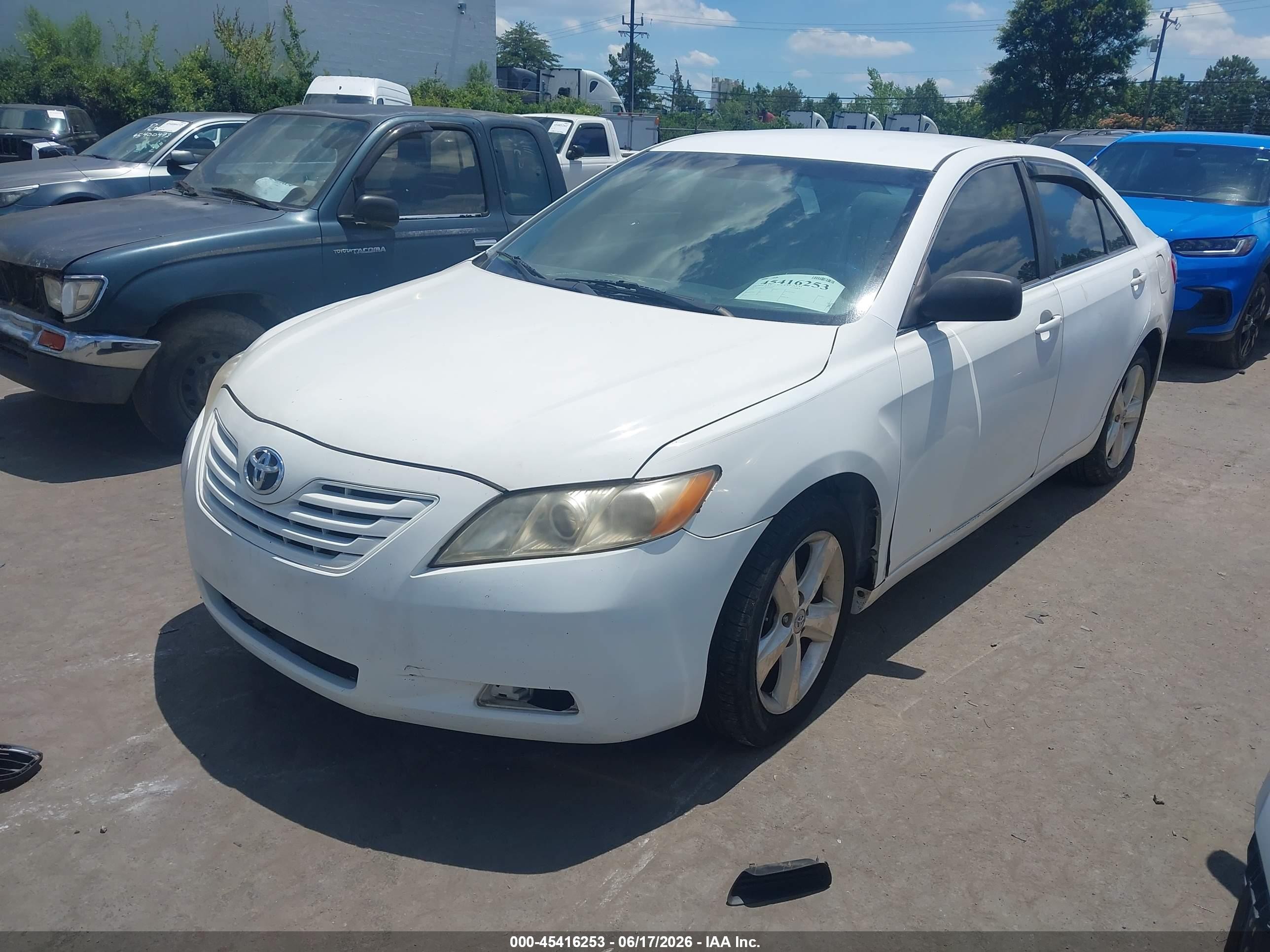 2007 Toyota Camry Le Белый vin: 4T1BE46K97U706943