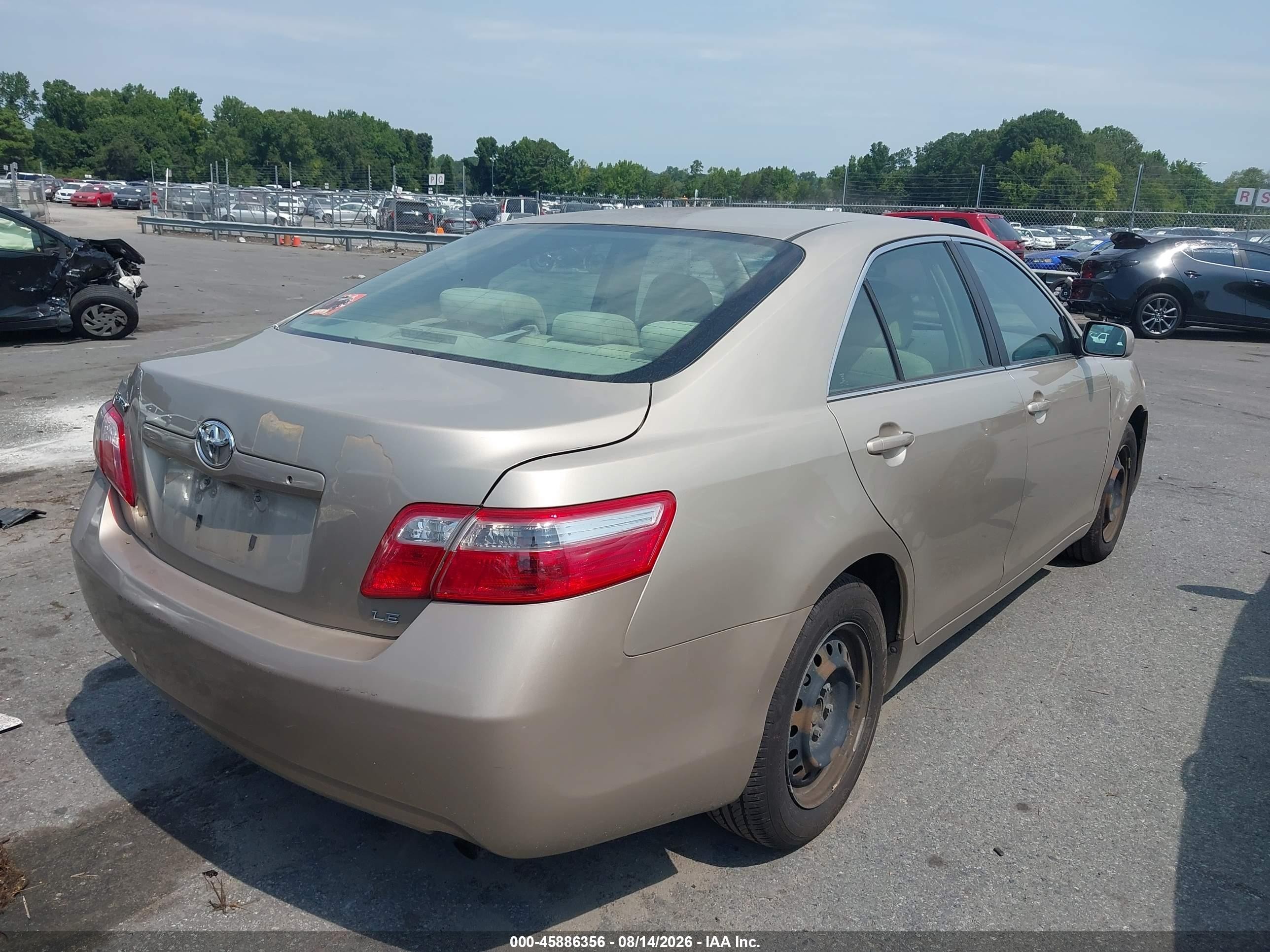 2008 Toyota Camry Le Бежевый vin: 4T1BE46K98U215032