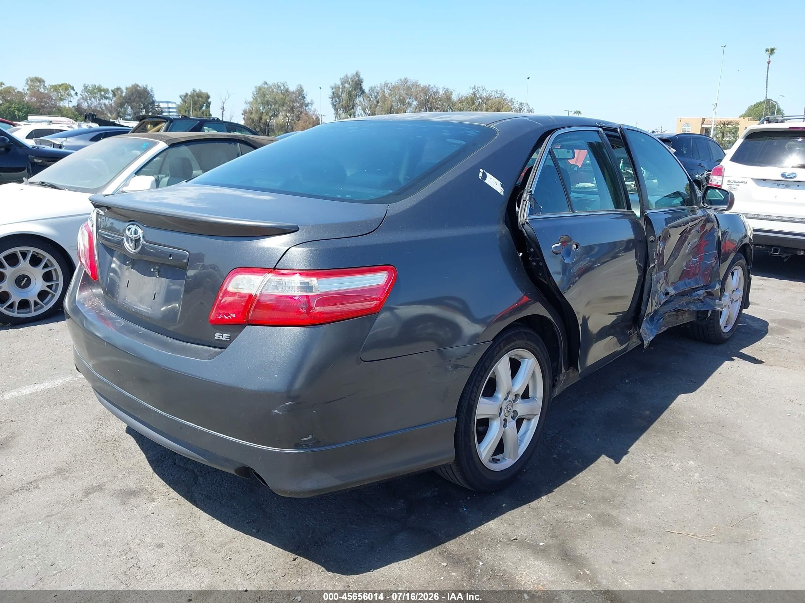 2009 Toyota Camry Se Gray vin: 4T1BE46K99U338332