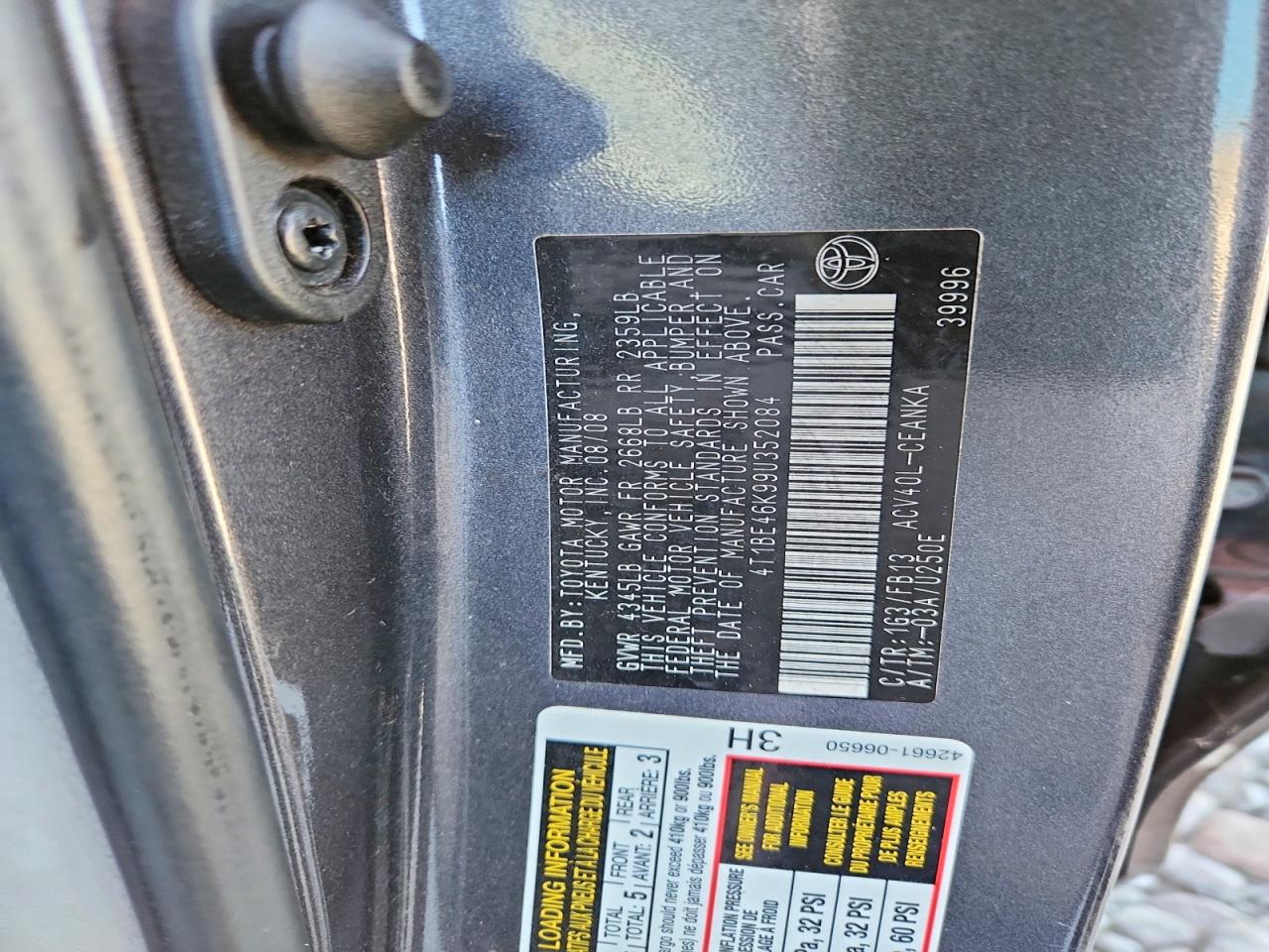 2009 Toyota Camry Le Gray vin: 4T1BE46K99U352084