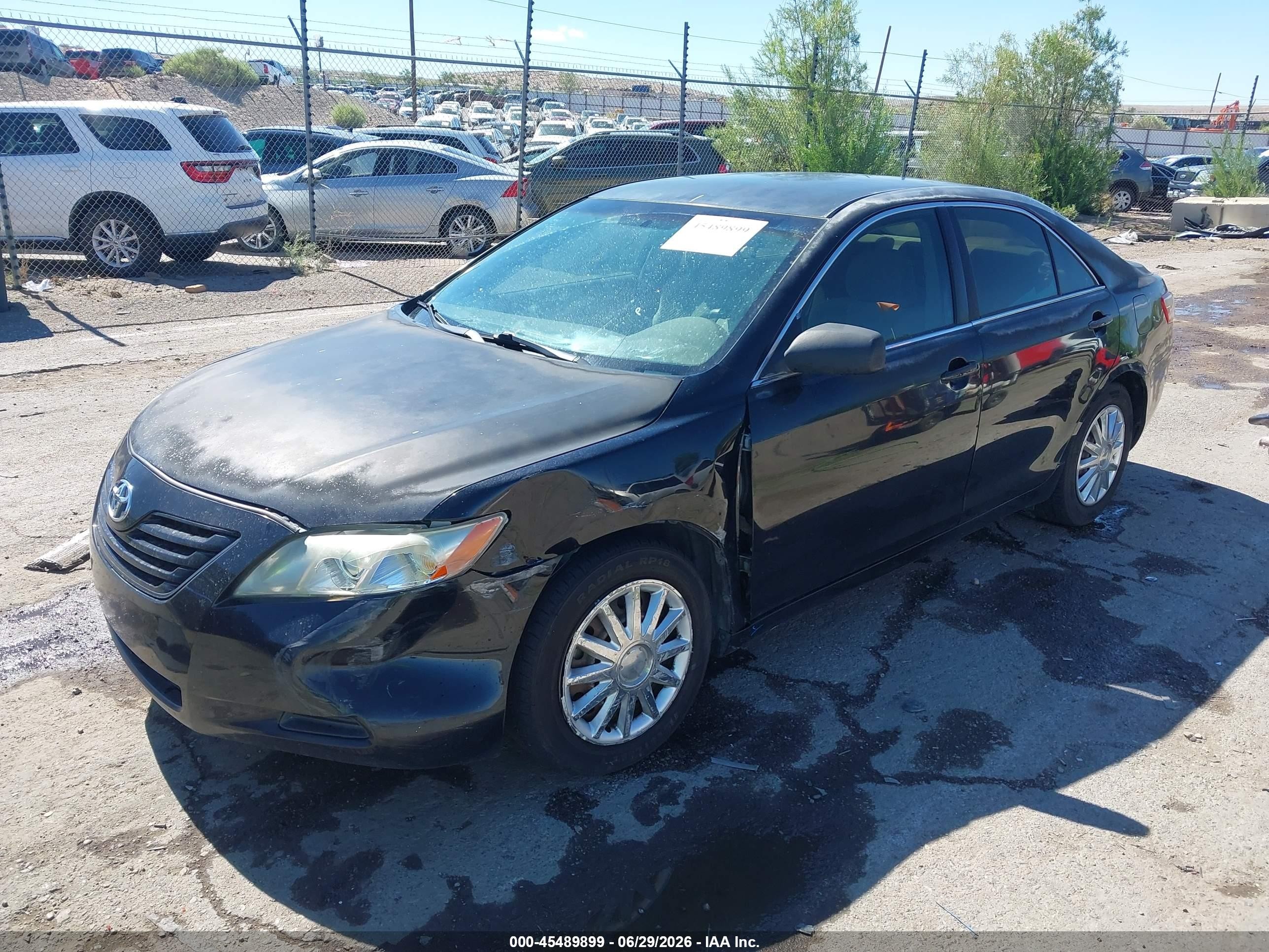 2007 Toyota Camry Le Черный vin: 4T1BE46KX7U004405
